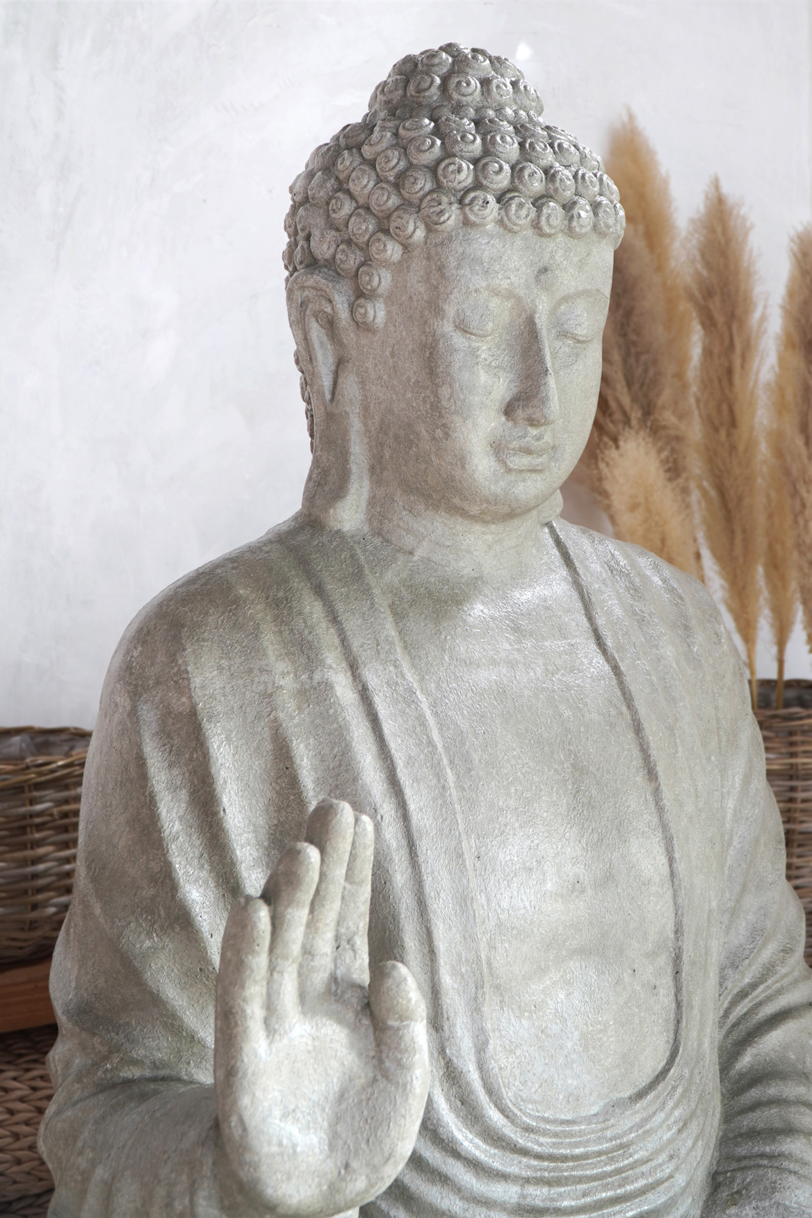 Deko-BUDDHA-1 | 170 cm sitzend | natur GRC Beton