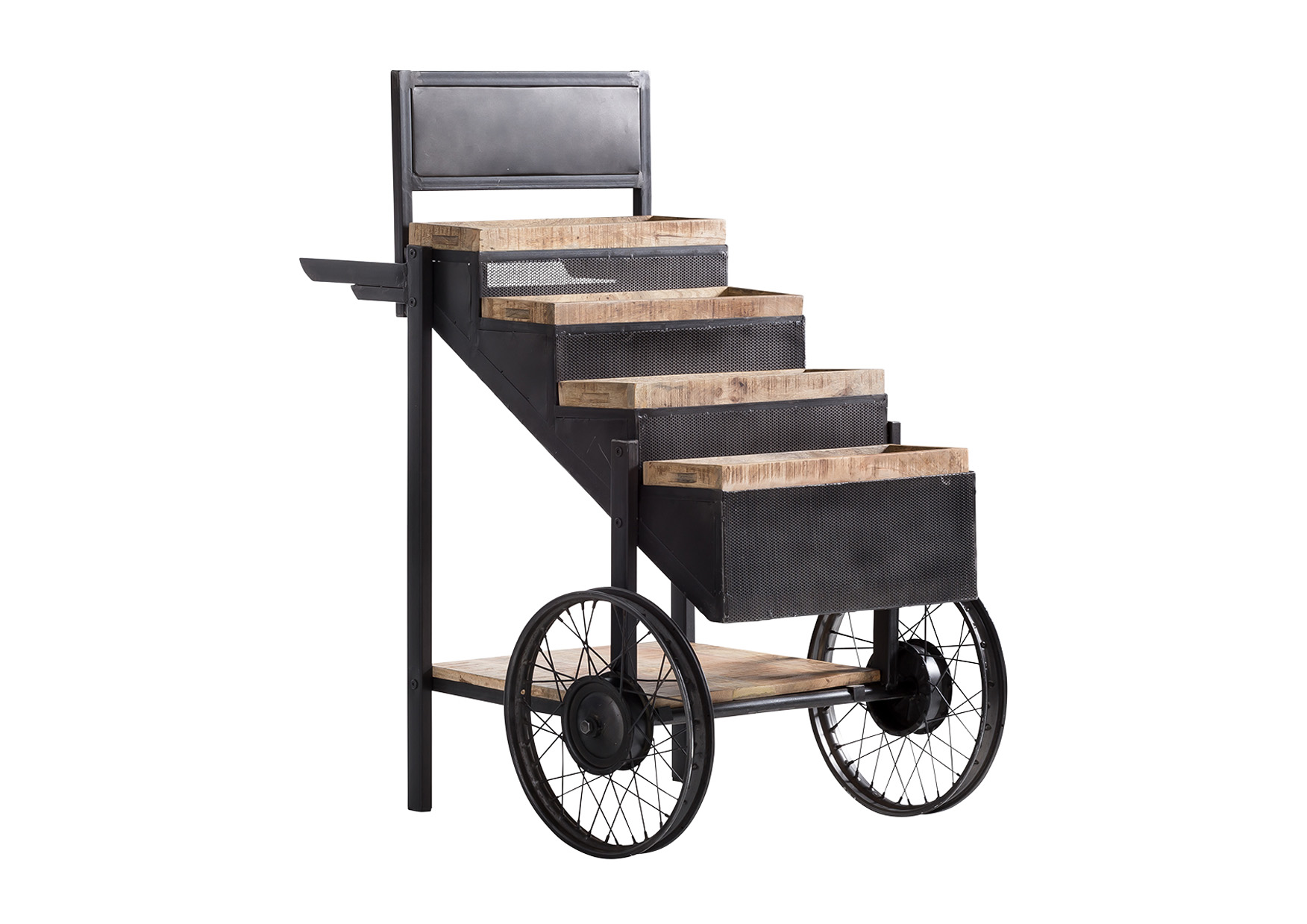 Deko-Regal MARKTSTAND | Holz / Metall | 4 Etagen