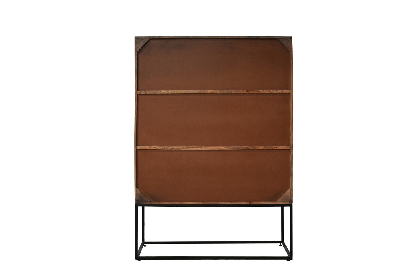 Solitärschrank MAHAL | Mangoholz vintage-schwarz | ca. 116 x 160 cm