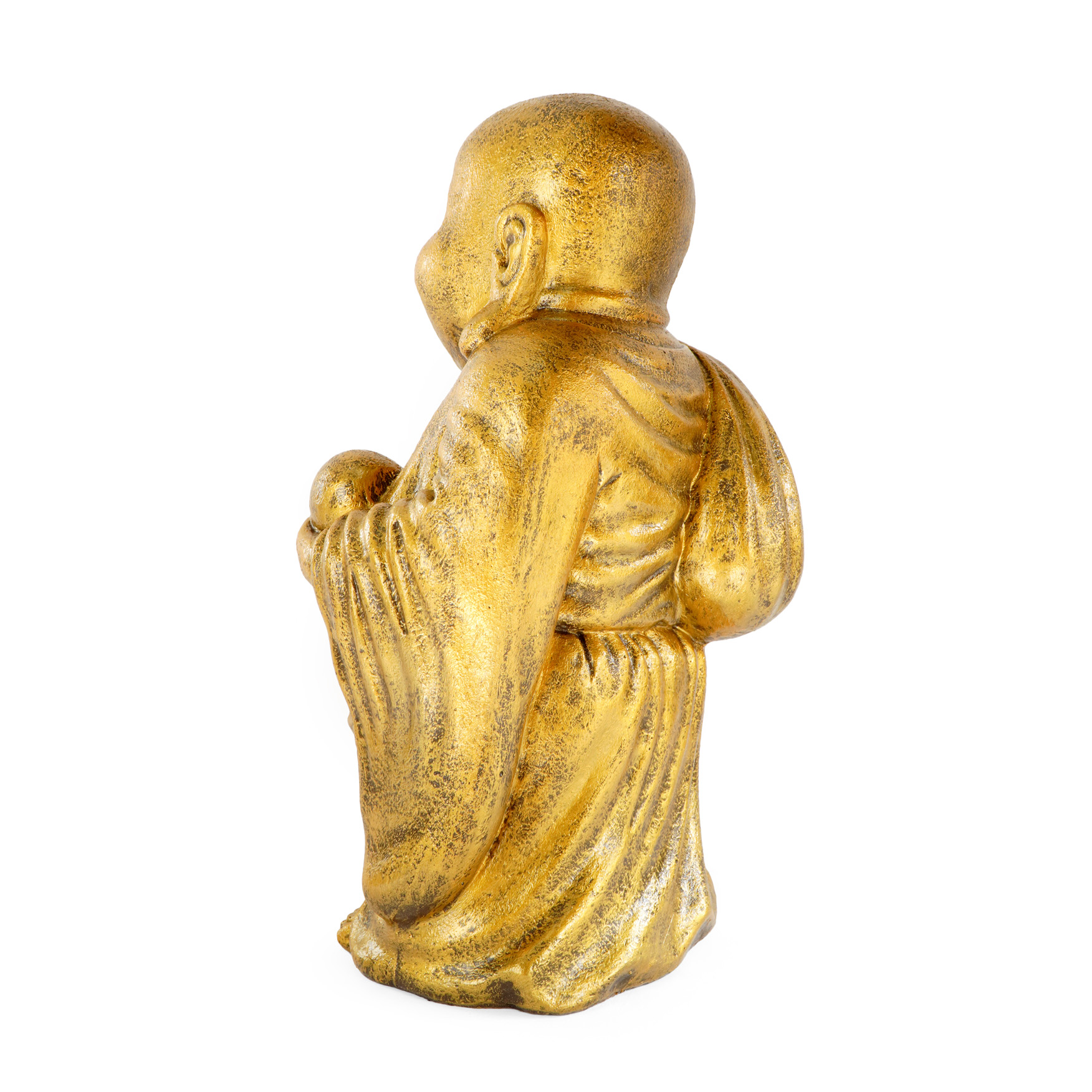 Deko-HAPPY BUDDHA | 70 cm stehend | gold GRC Beton