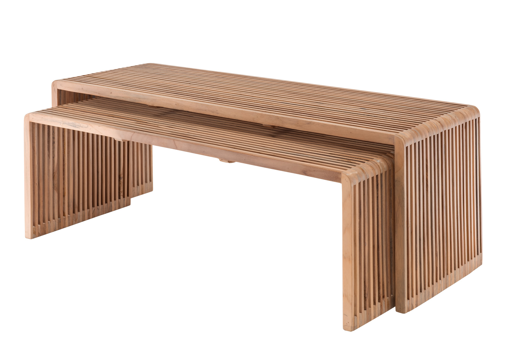 Sitzbank WOODY-1 | 2-er Set | recyceltes Teakholz