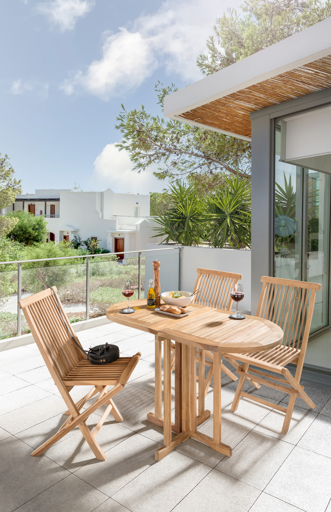 Garten-Esstisch BALKON | Teakholz massiv | klappbar