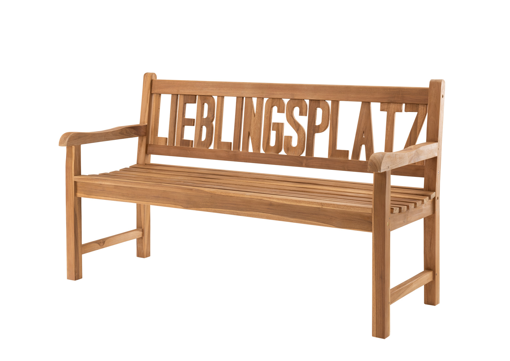Gartenbank LIEBLINGSPLATZ | Teakholz | 150 cm