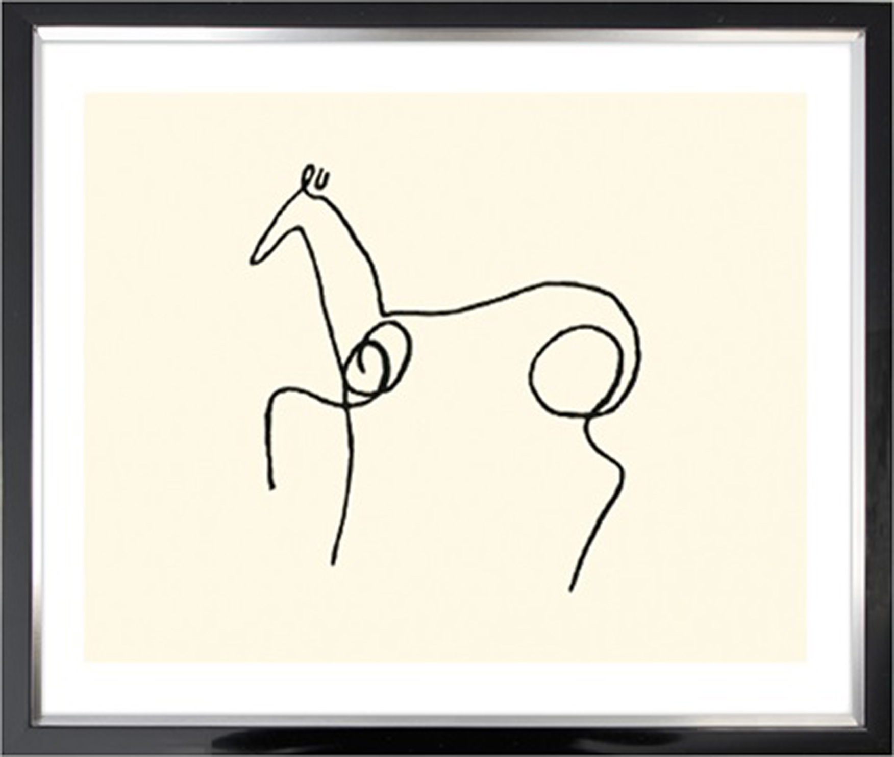 Wandbild MondiArt | LE CHEVAL | Rahmen schwarz | S : 59 x 49 cm