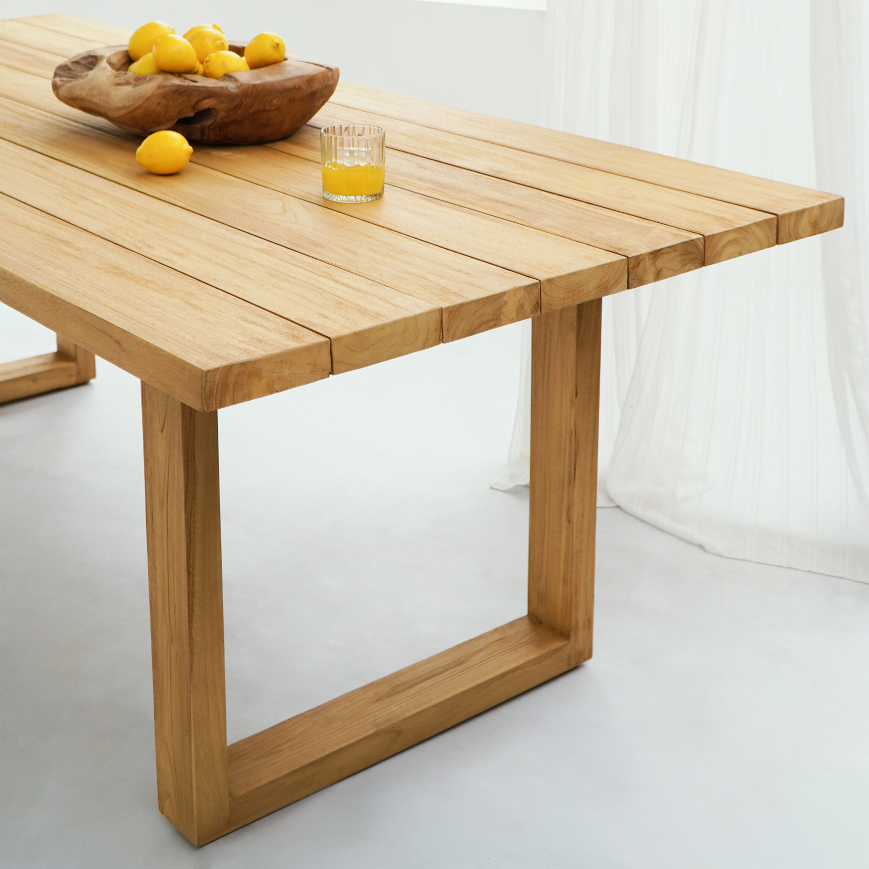 Garten-Esstisch JUDITH | Teakholz massiv | 200 x 100 cm