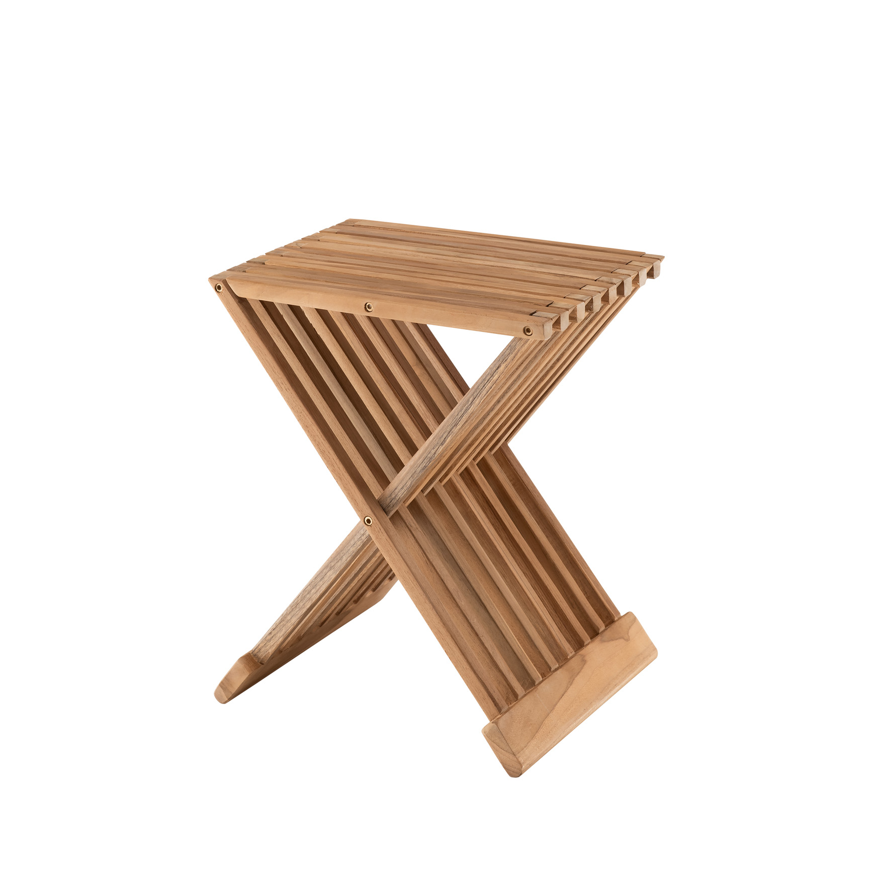 Garten-Beistelltisch X-CROSS | Teak massiv | klappbar