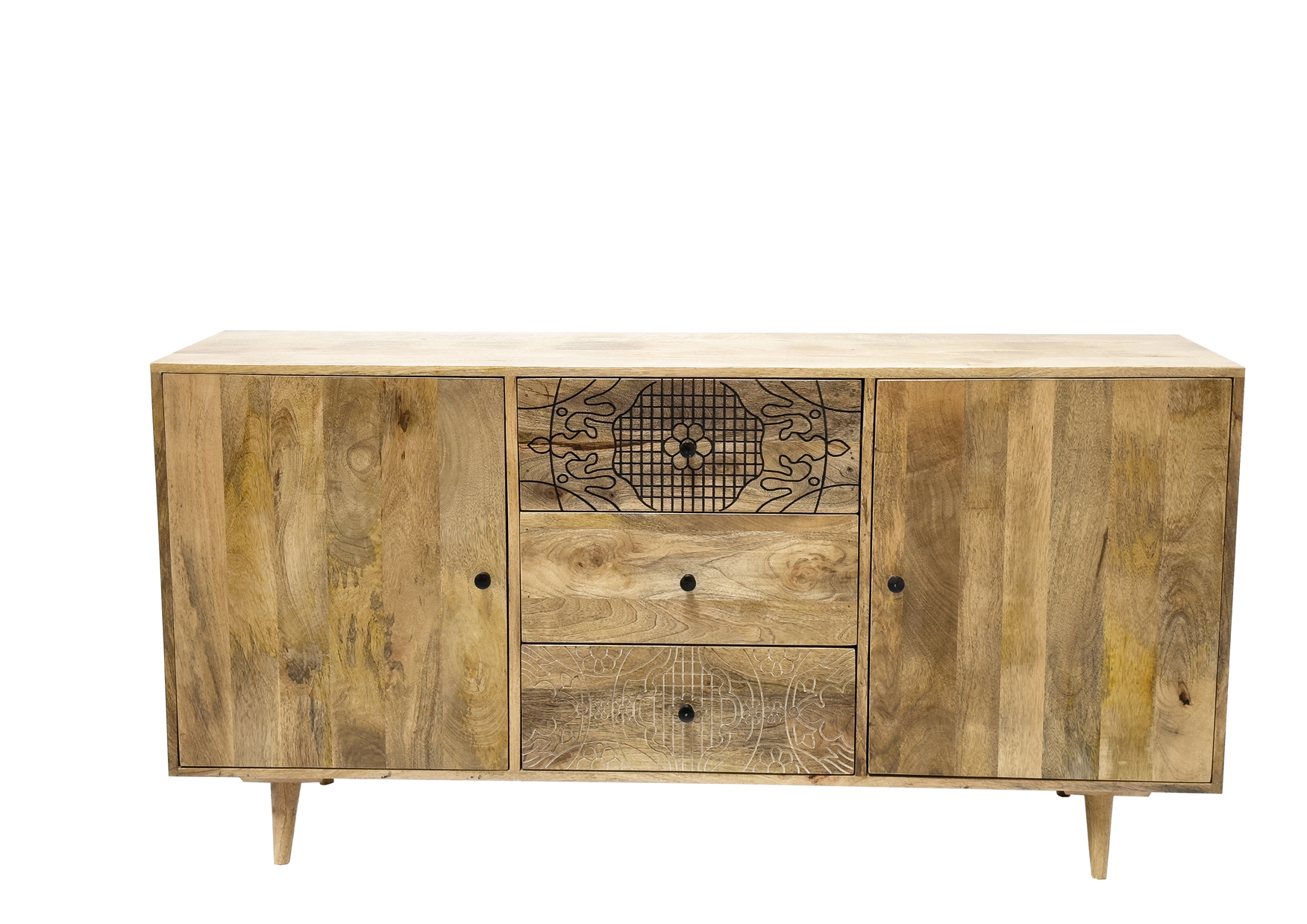 Sideboard LYN | Mangoholz/Altholz massiv | 160 cm