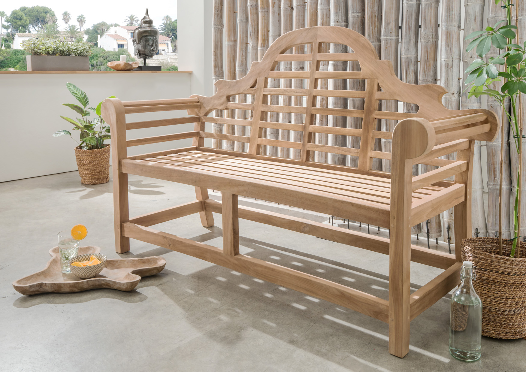 Gartenbank MALBOR | Teakholz | 150 cm