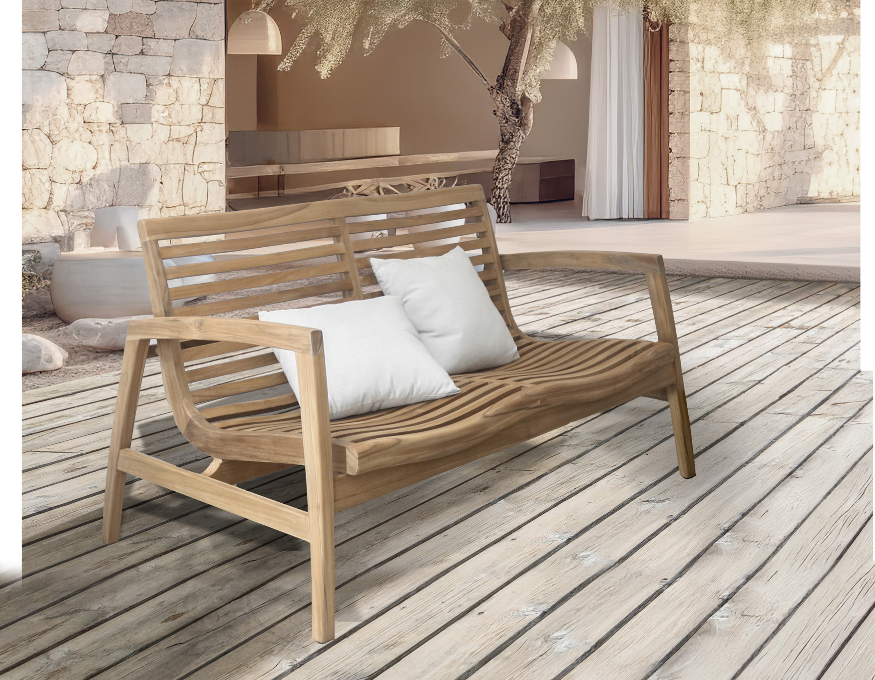 Garten-Sitzlounge | DOVER | 4-teilig | Teakholz