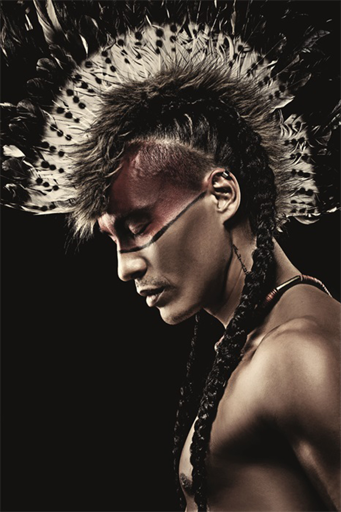 Wandbild MondiArt | INDIAN WARRIOR | AluArt glänzend | L: 120 x 180 cm