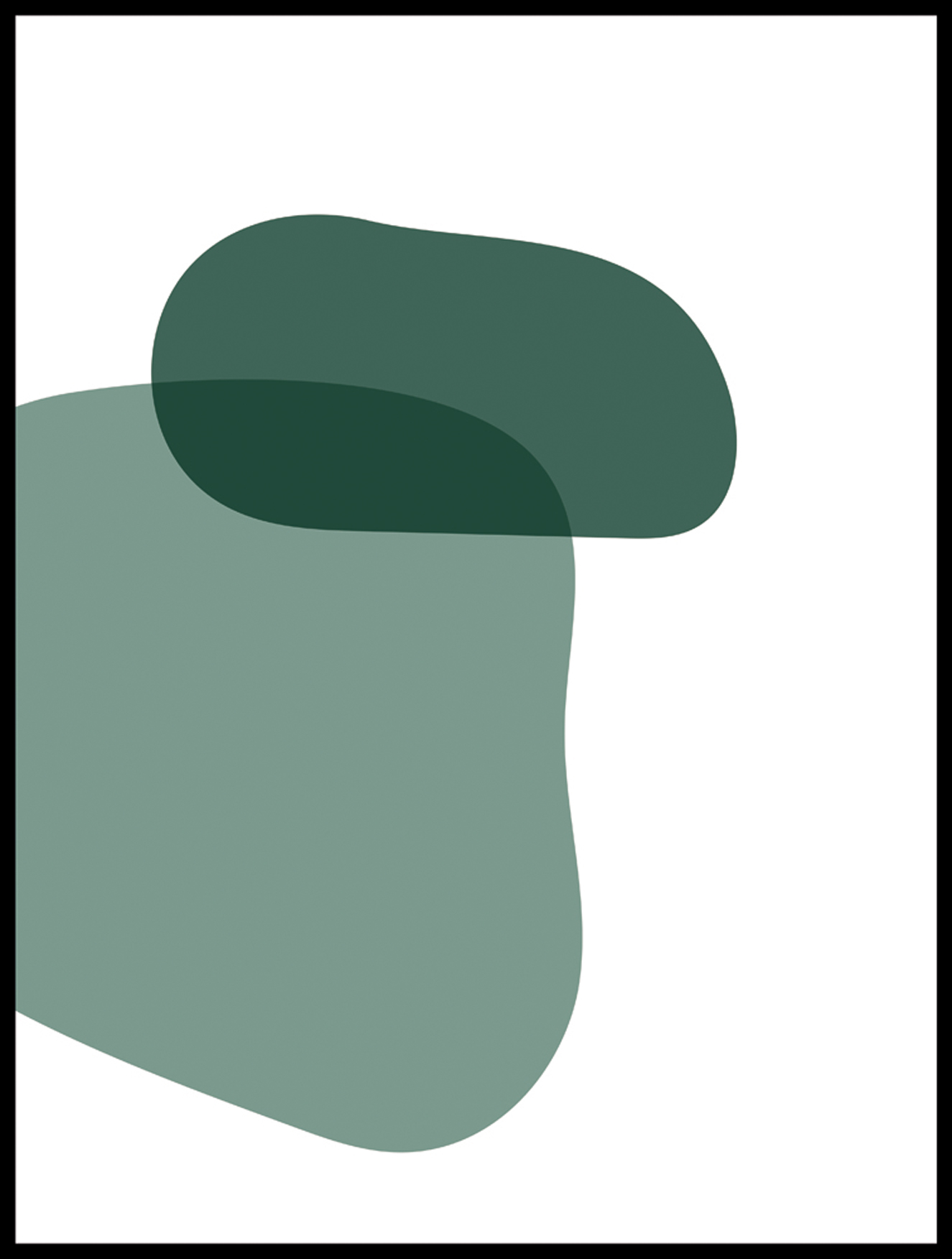 Wandbild MondiArt | GREEN | Rahmen schwarz | S : 60 x 80 cm