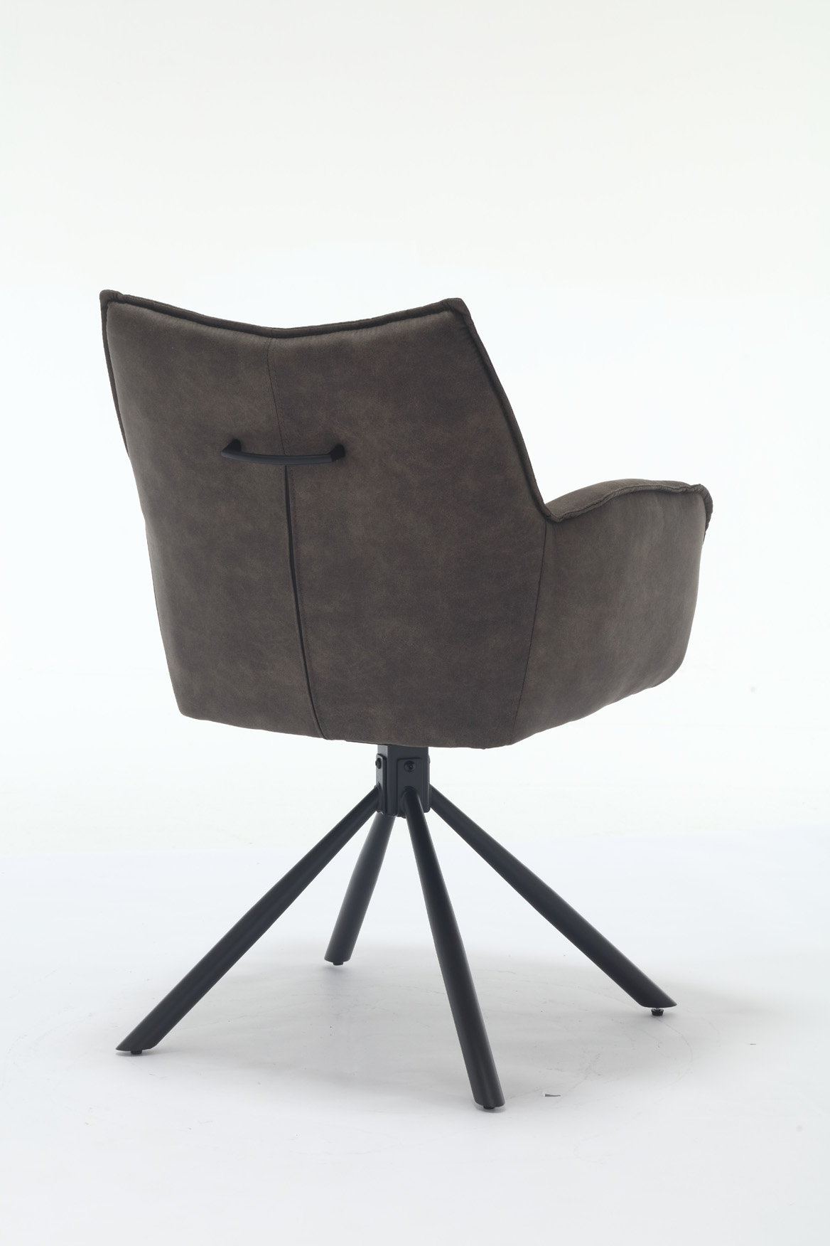 Design-Stuhl MCAS-2 | Federkern | drehbar | Wildlederoptik anthrazit