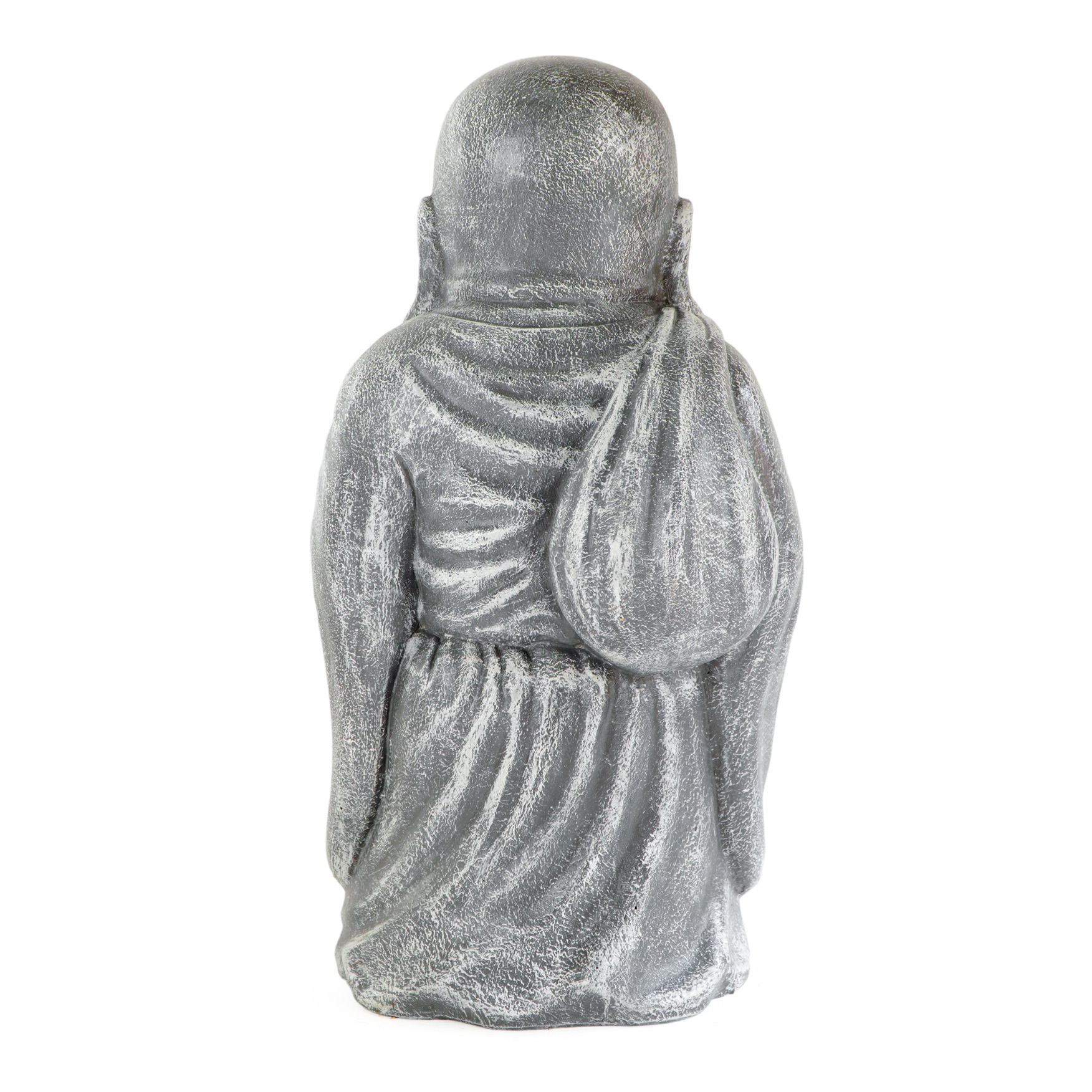 Deko-HAPPY BUDDHA | 70 cm stehend | silbergrau GRC Beton