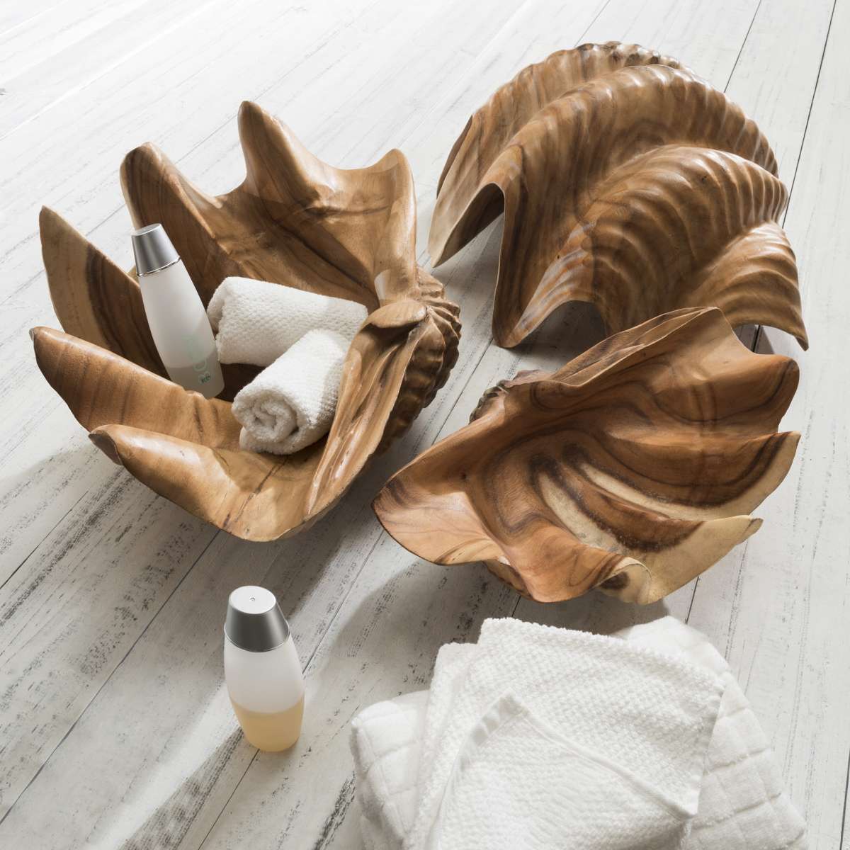 Holzschale | Shelly-2| Muschelform | XL-50 cm