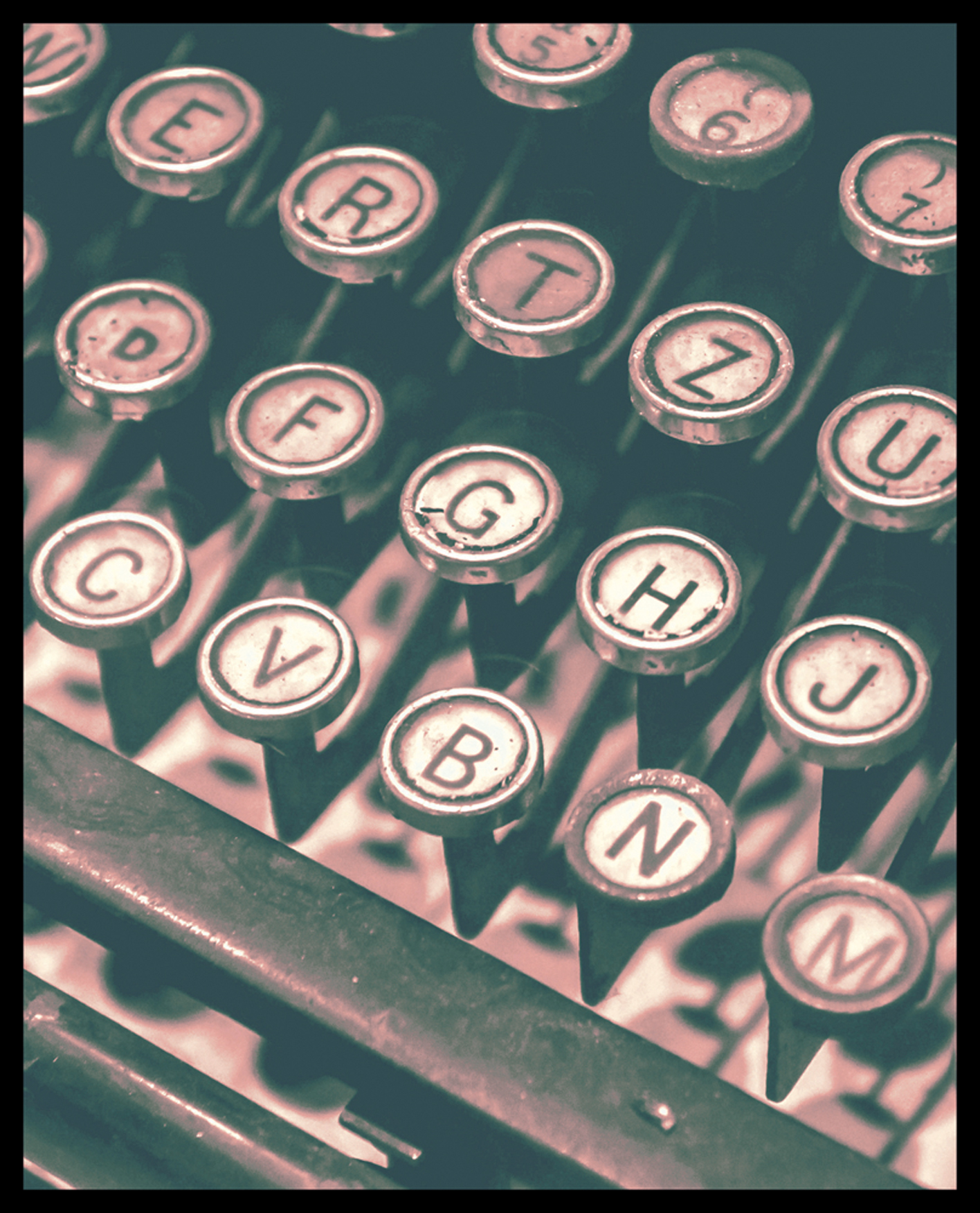 Wandbild MondiArt | TYPEWRITER | Rahmen schwarz | S : 40 x 50 cm