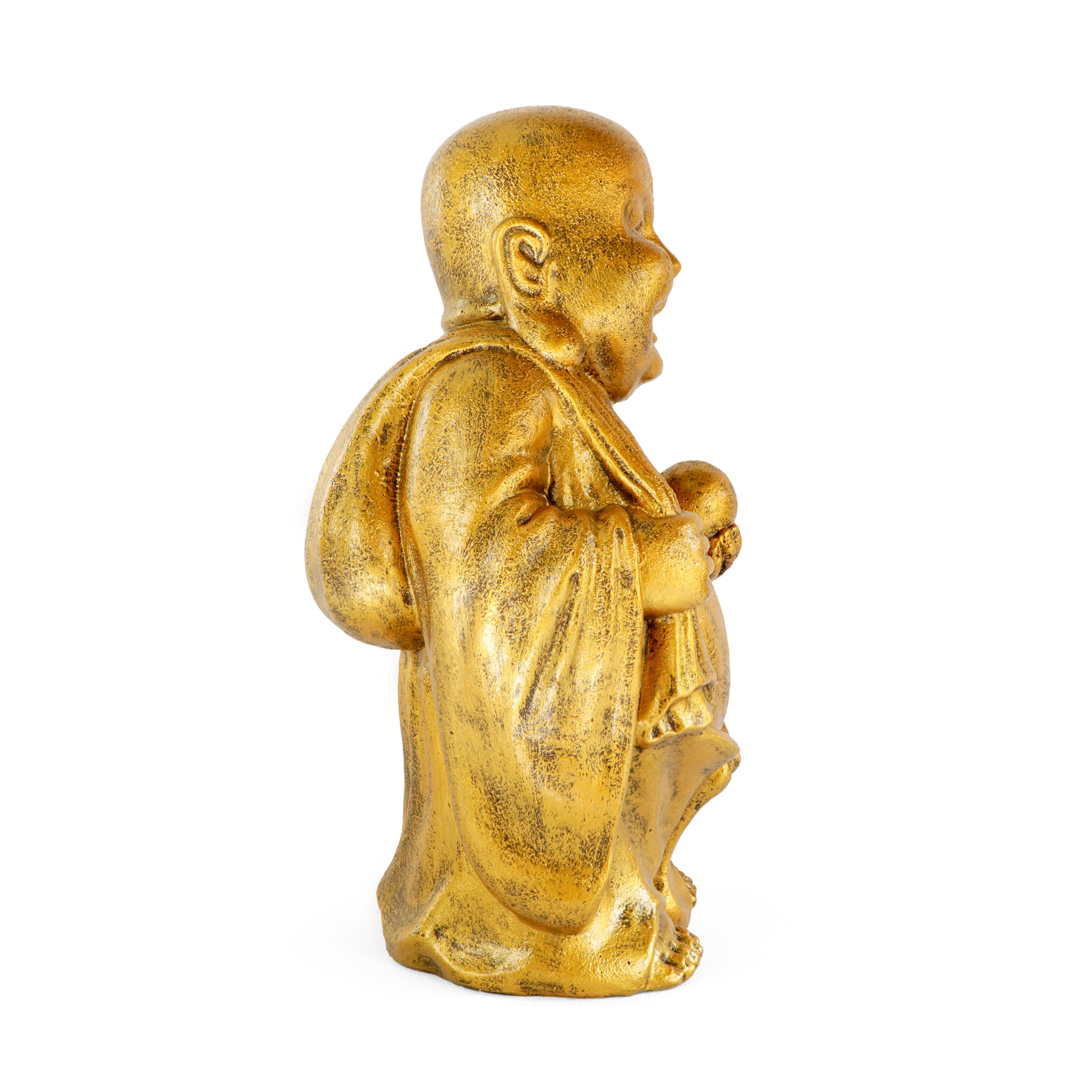 Deko-HAPPY BUDDHA | 70 cm stehend | gold GRC Beton