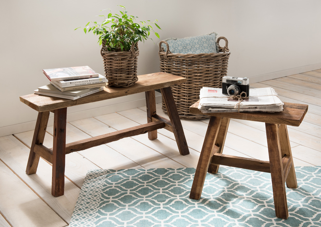 Deko-Bank | RANCH-M | Teakholz| 90 cm breit