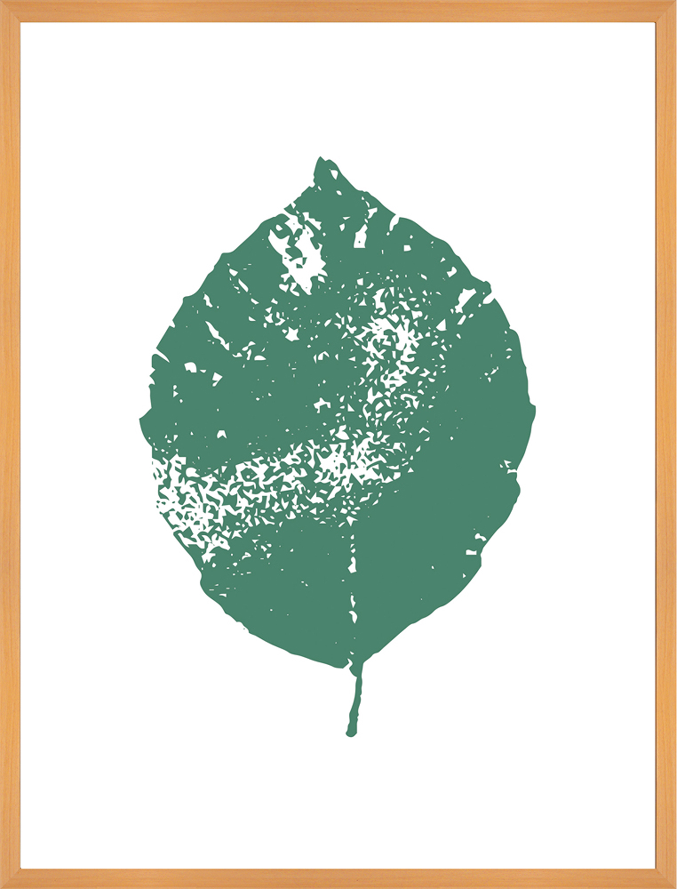 Wandbild MondiArt | GREEN LEAF | mit Rahmen | S : 30 x 40 cm