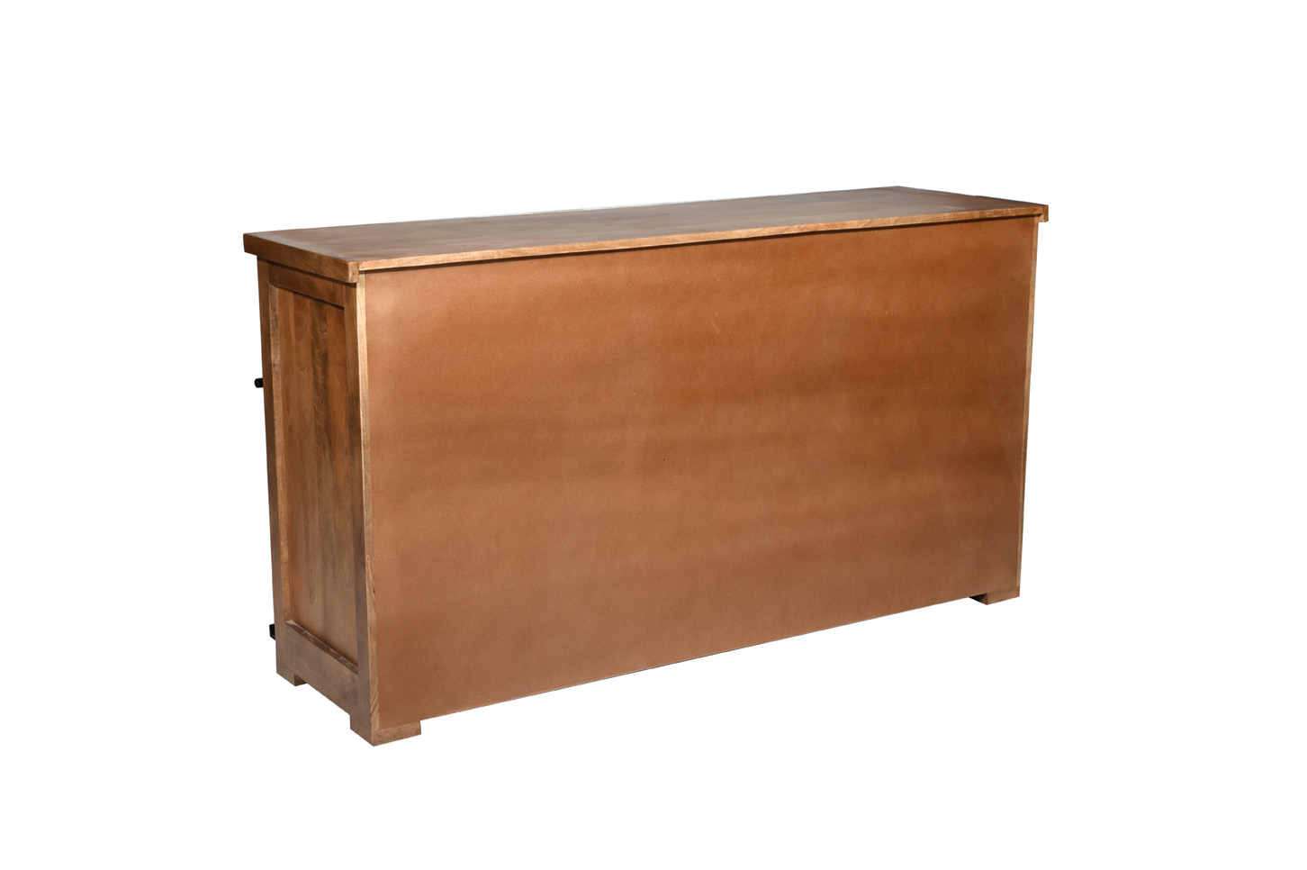 Sideboard MARK Nr.1 | Mango massiv / Metall schwarz | 2 Schiebetüren, 7 Schubladen | 150cm breit