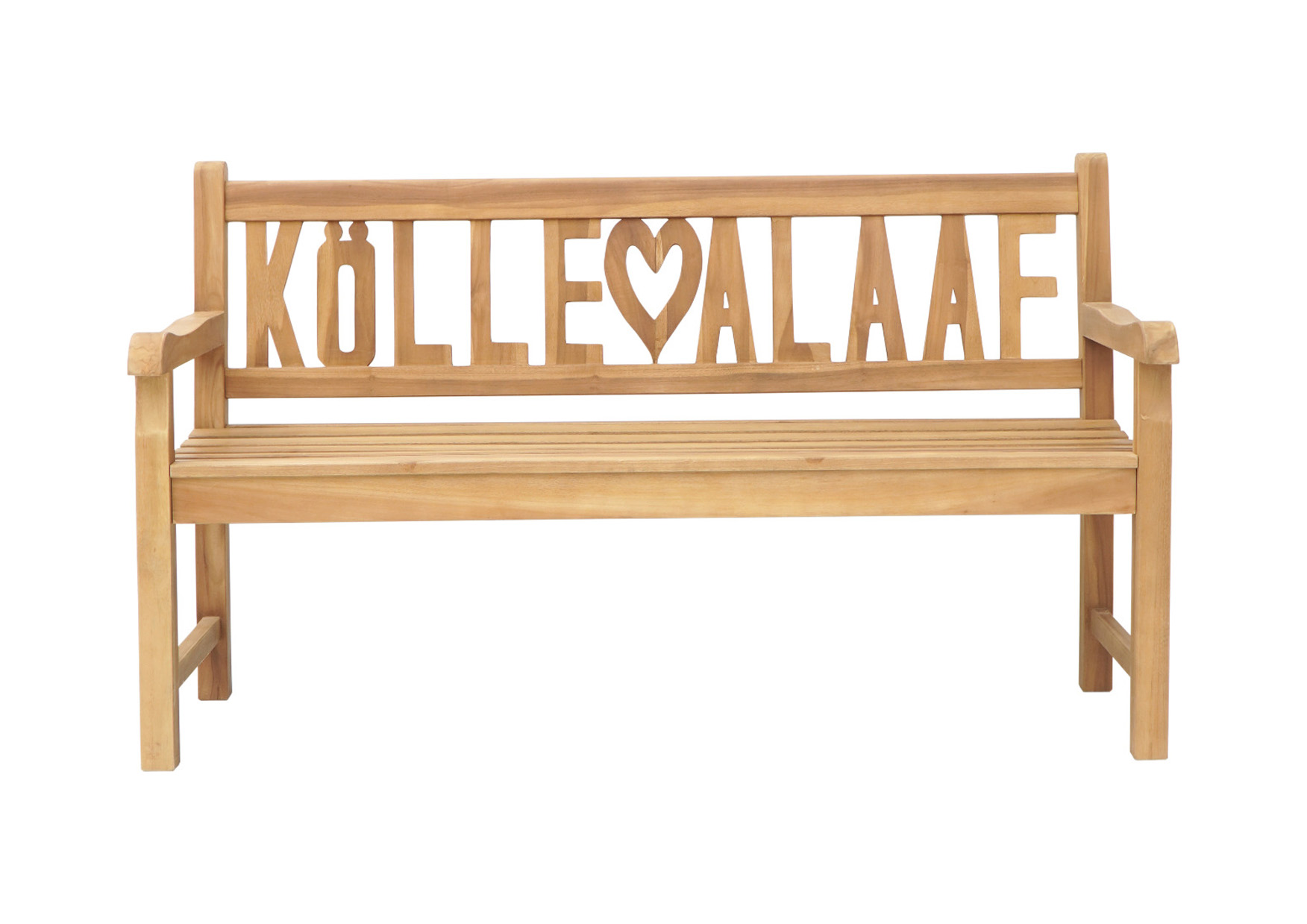 Gartenbank KÖLLE♥ALAAF | Teakholz | 150 cm