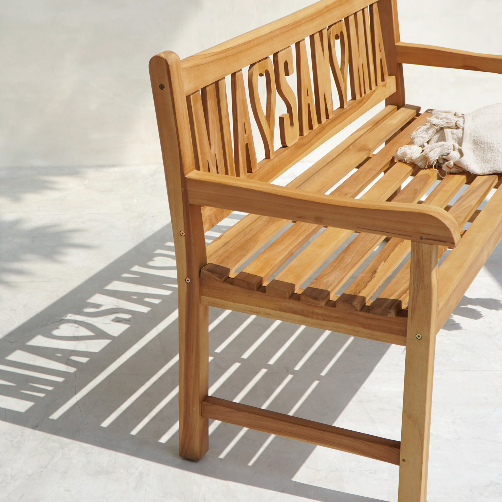 Gartenbank MIA♥SAN♥MIA | Teakholz | 150 cm