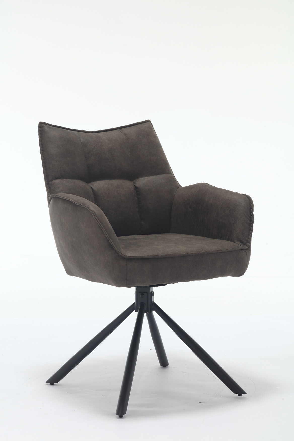 Design-Stuhl MCAS-2 | Federkern | drehbar | Wildlederoptik anthrazit