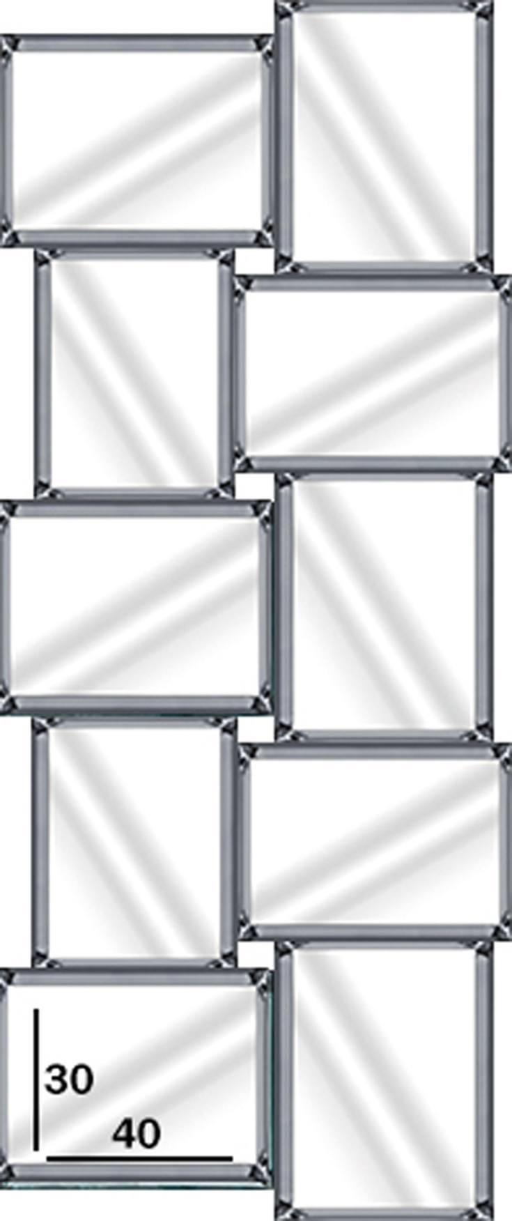 Spiegel MondiArt | EMPIRE-ANTRACITE | 195 x 78 cm