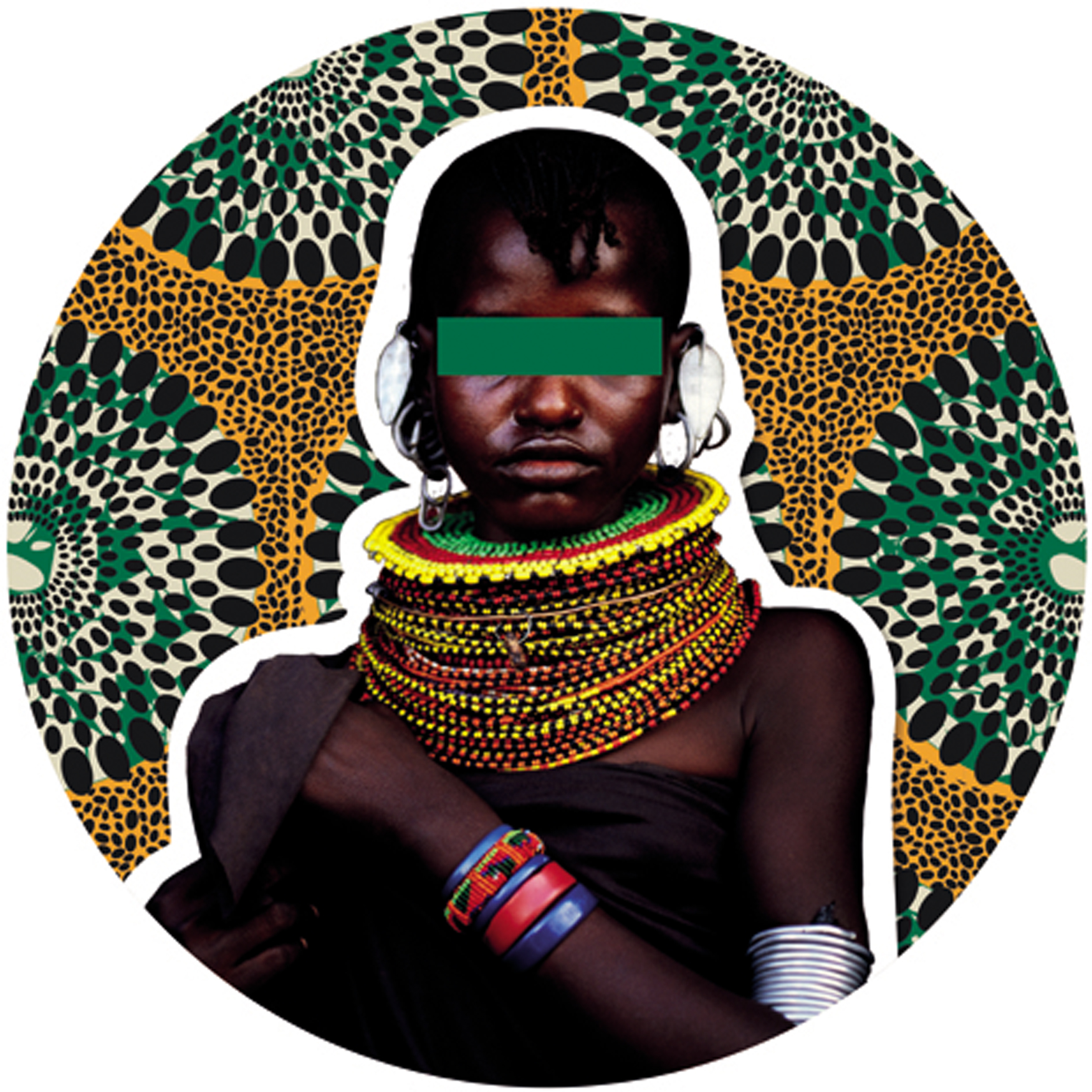 Wandtextil MondiArt | TURKANA GIRL | mit Alu-Rahmen | rund M: Ø100 cm