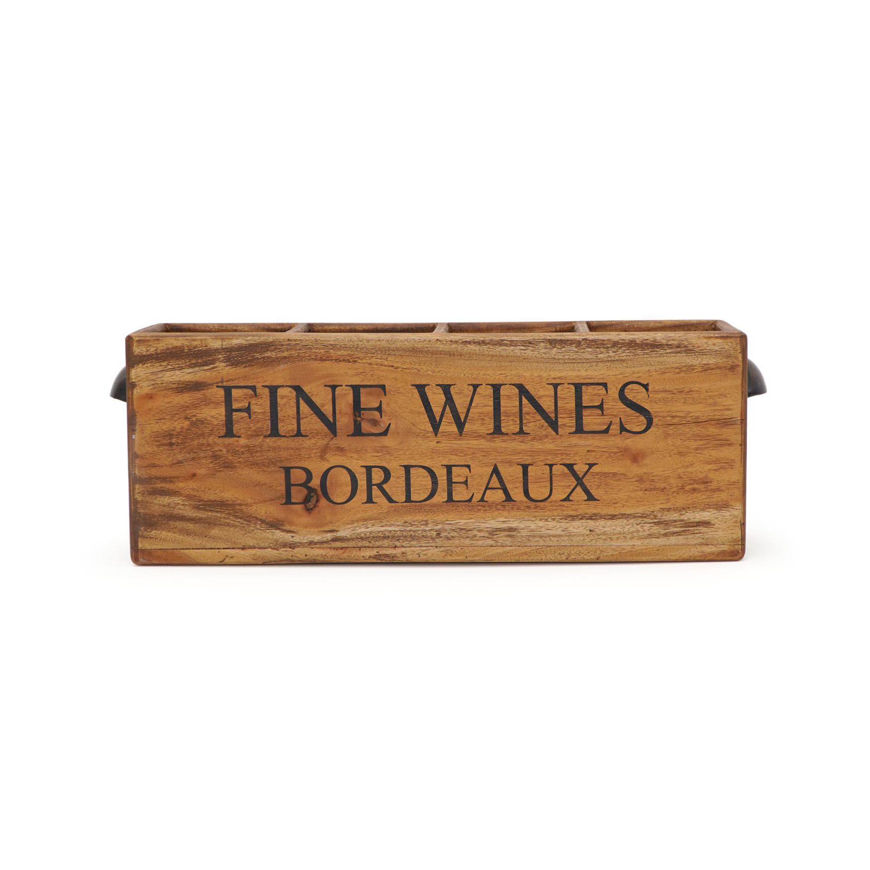 Weinbox GLÖGG | 4 Flaschen | Holz natur mit Print