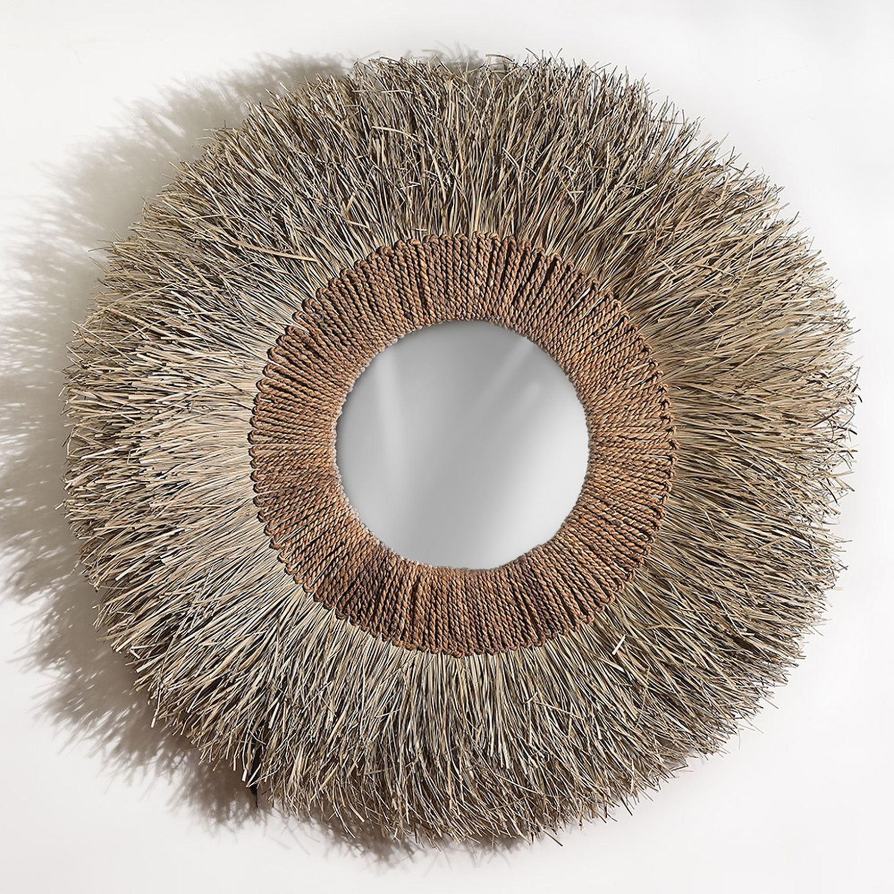 XXL-Wandspiegel BOHO | Pandangras | rund ca.130 cm