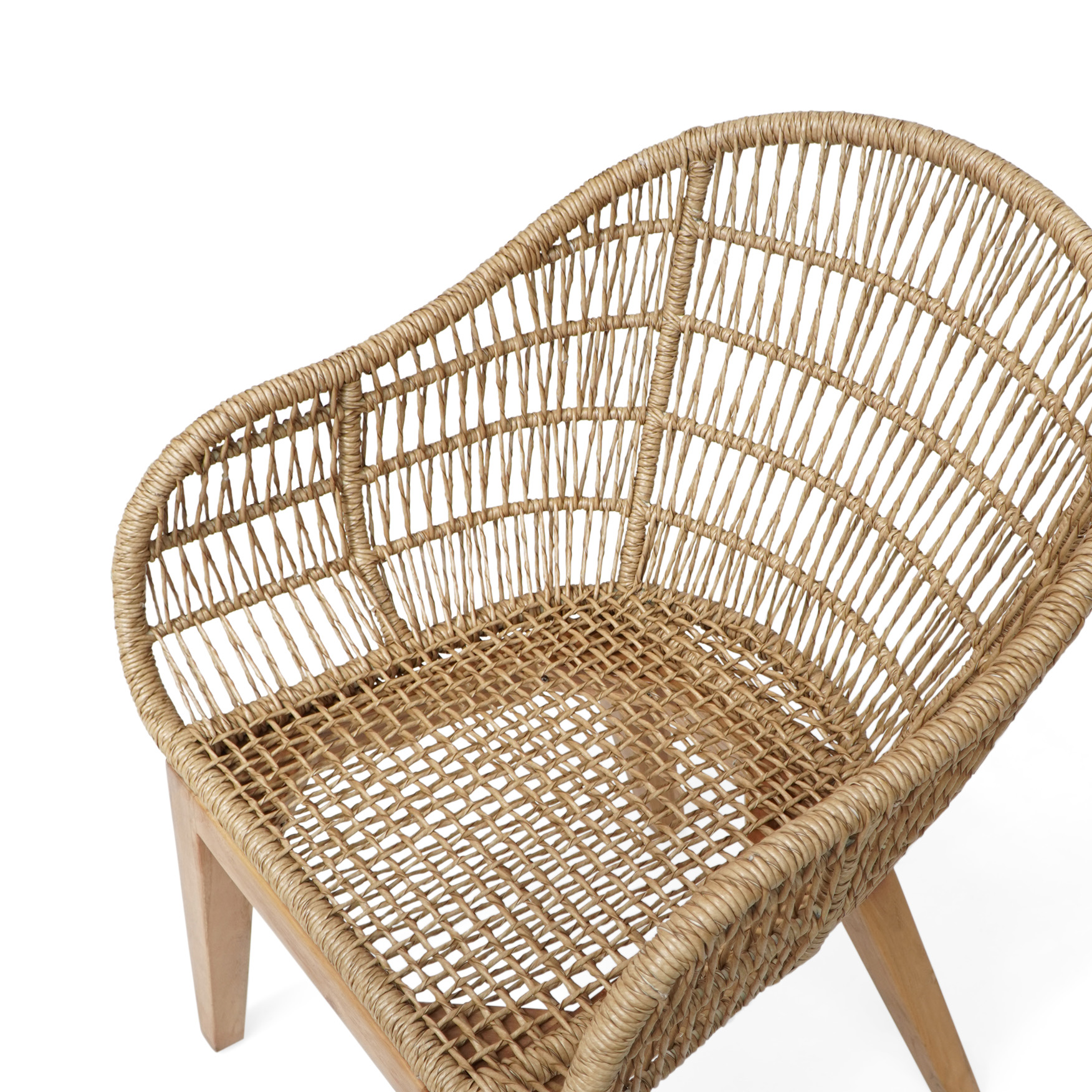 Gartenstuhl AMORA | Teakholz/Polyrattan | mit Sitzkissen