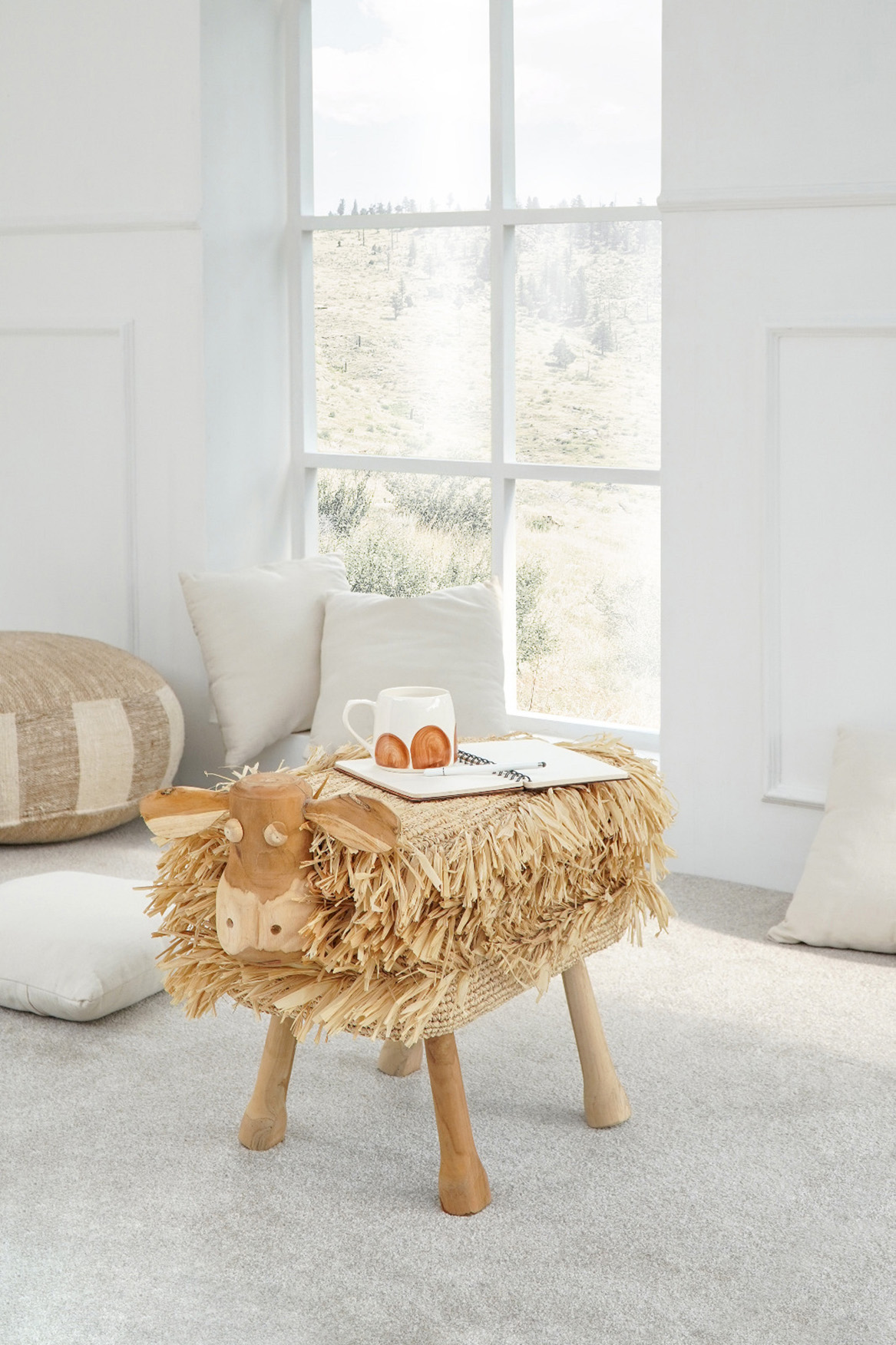 Sitzhocker | SCHAF-2 |Teak | 35 x 66 cm