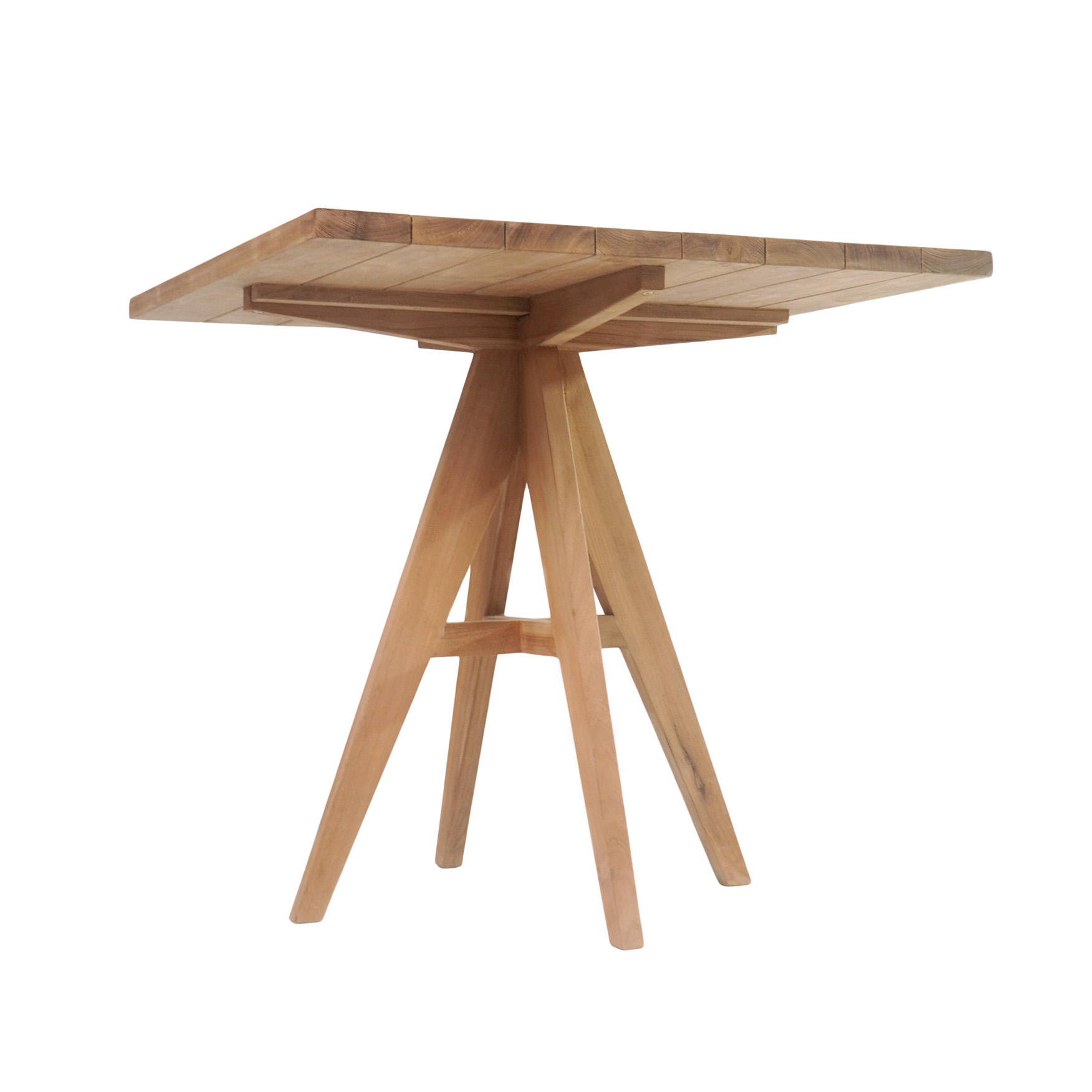 Garten-Esstisch LEO-1 | Teakholz massiv | 80 x 80 cm