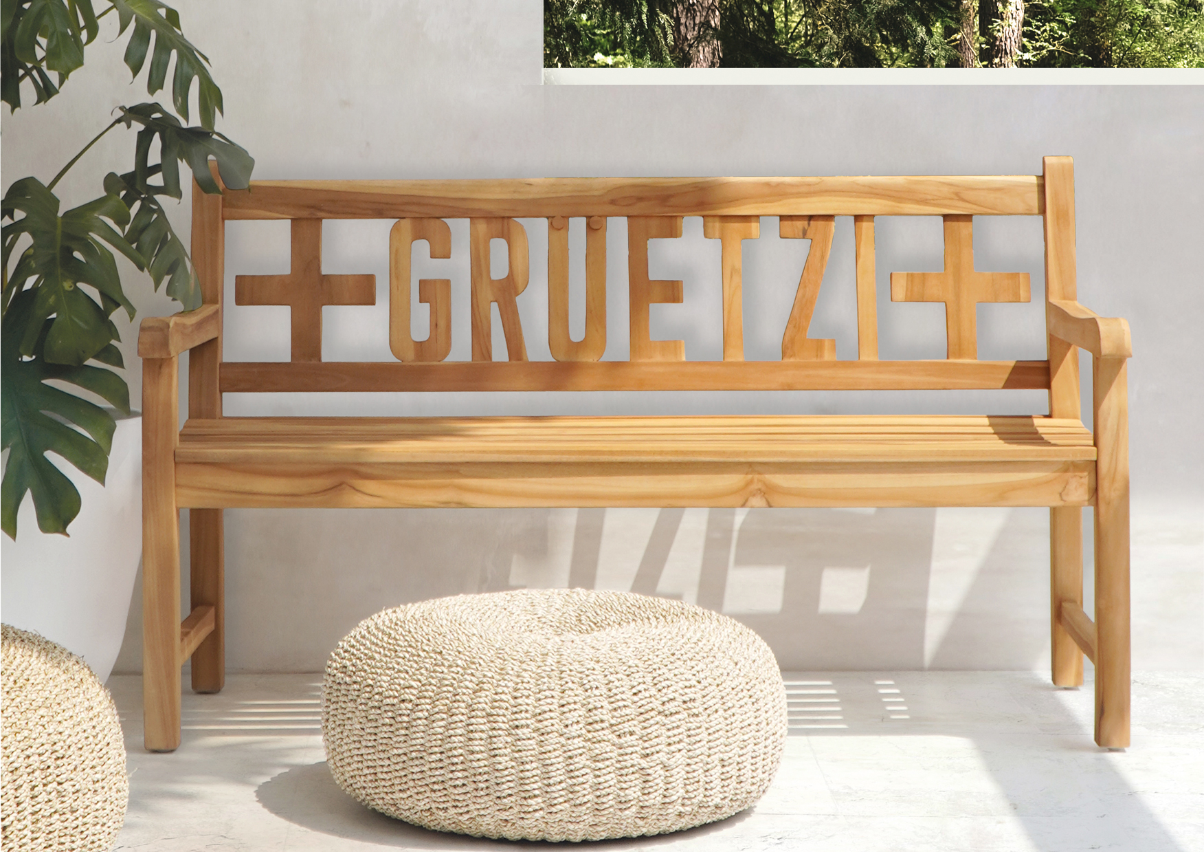 Gartenbank GRÜETZI | Teakholz | 150 cm