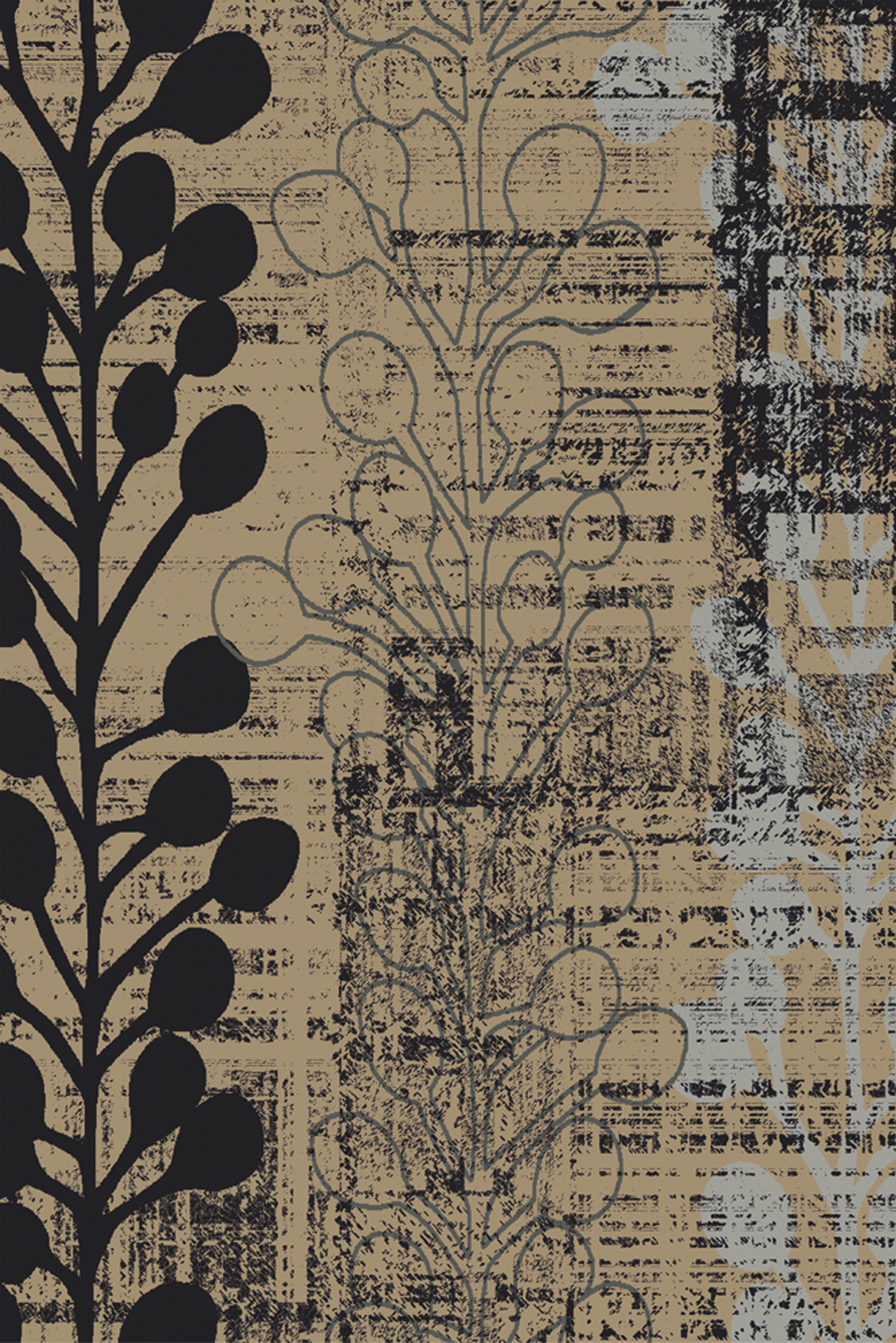 Luxusteppich MondiArt | ROBERTA | moderne Kunst | Wolle | B/L: ca. 200 x 300 cm