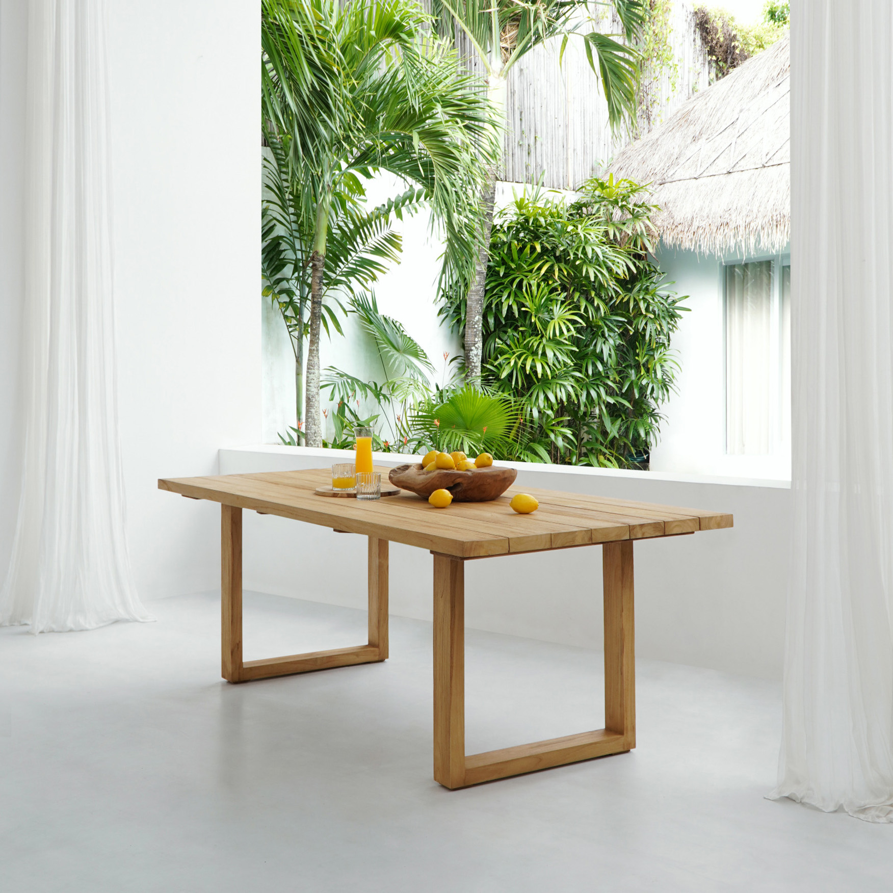 Garten-Esstisch JUDITH | Teakholz massiv | 200 x 100 cm