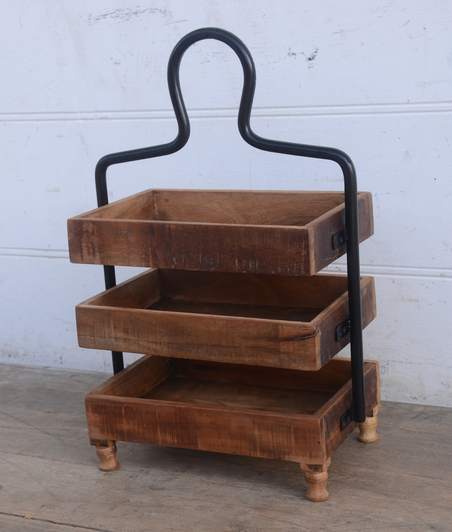 Etagere REGAL-2 | Metall / Holz | 64 cm hoch