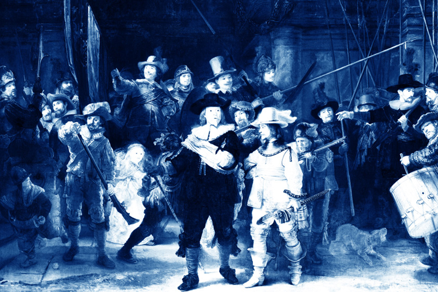 Wandbild MondiArt | BLUE NIGHTWATCH | AluArt matt | XXL: 300 x 200 cm