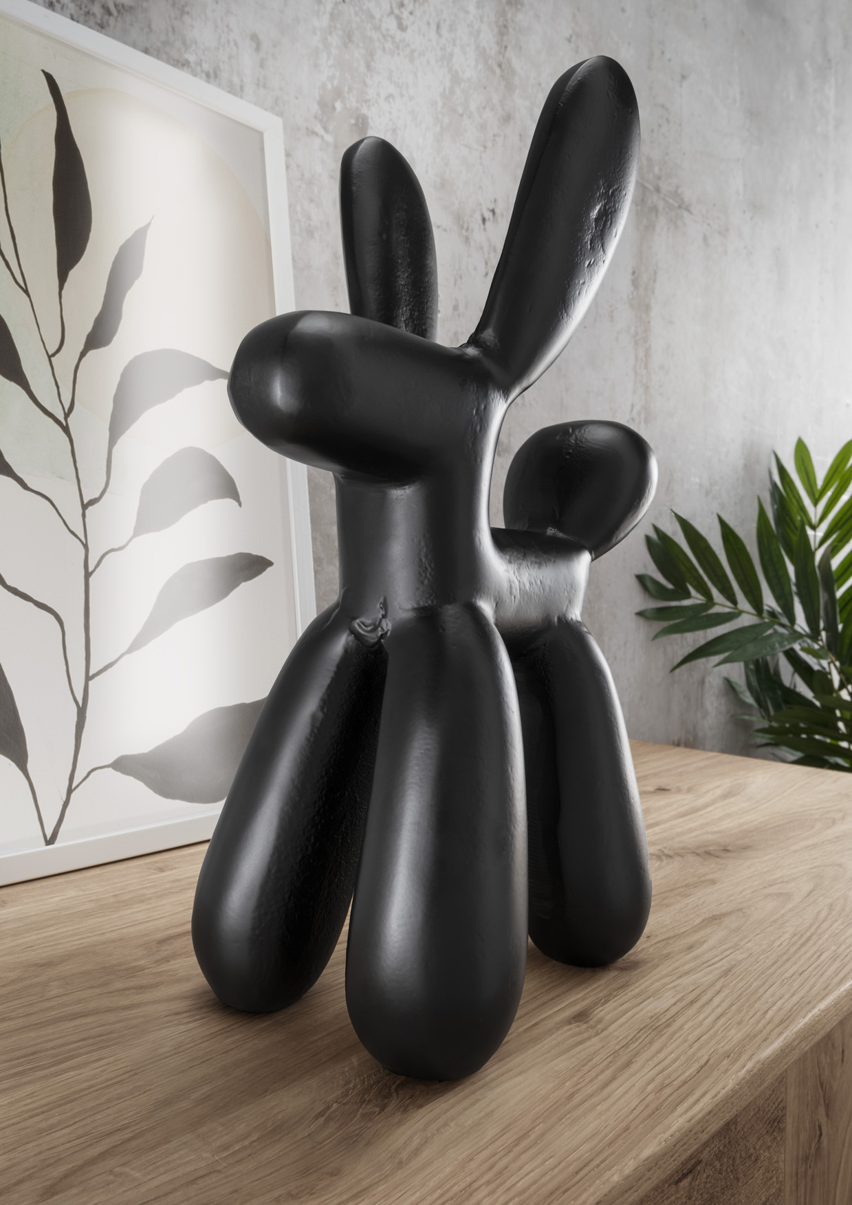 Deko-Figur DOG 3 | Aluminium, matt-schwarz | klein