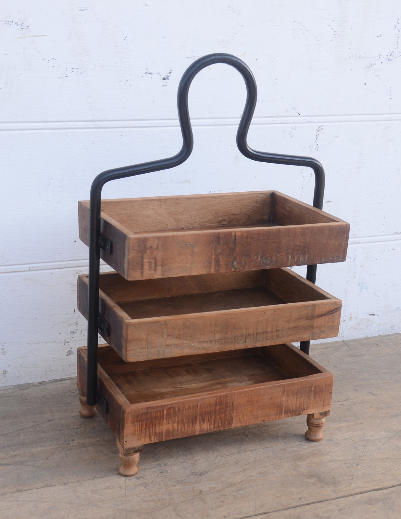 Etagere REGAL-2 | Metall / Holz | 64 cm hoch