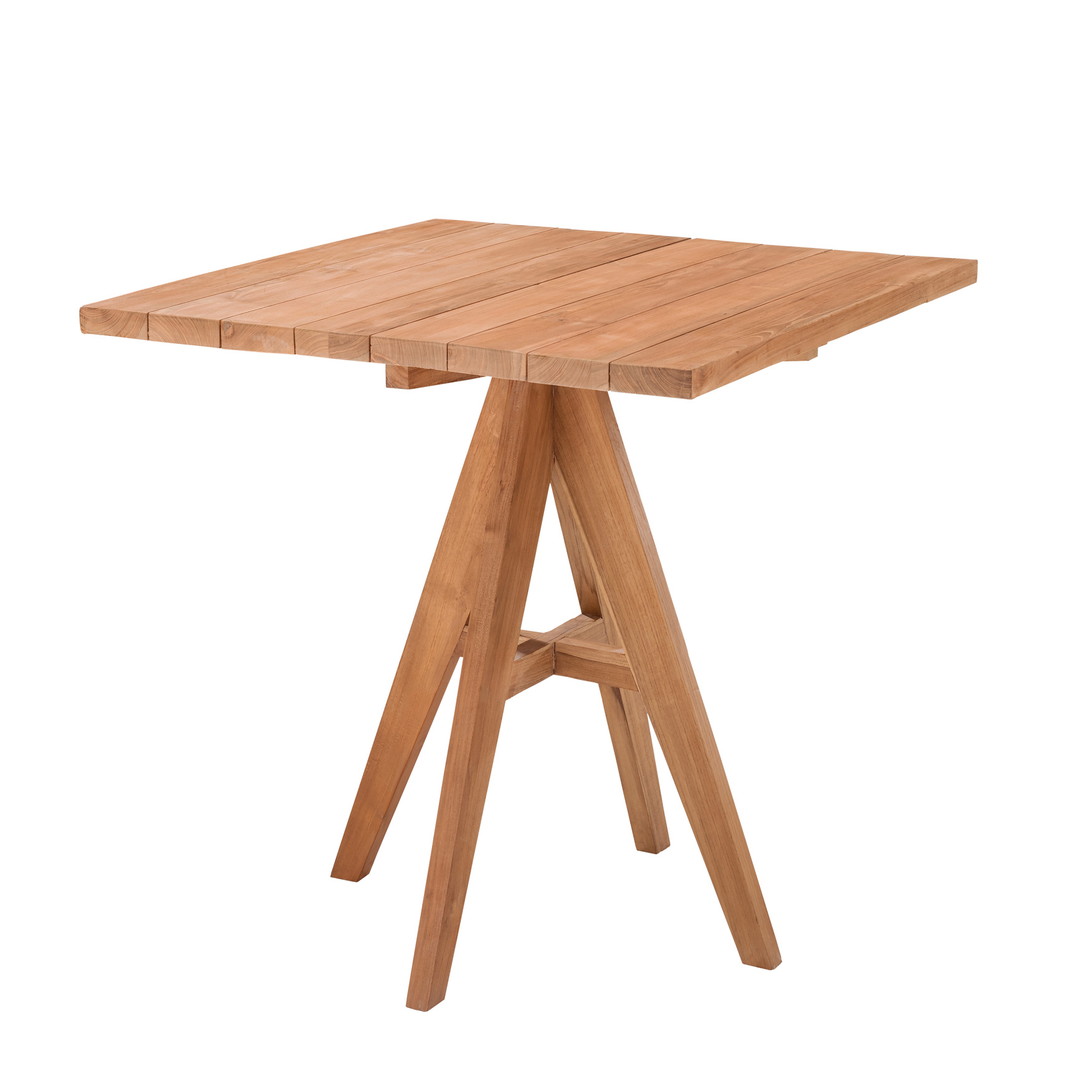 Garten-Esstisch LEO-1 | Teakholz massiv | 80 x 80 cm