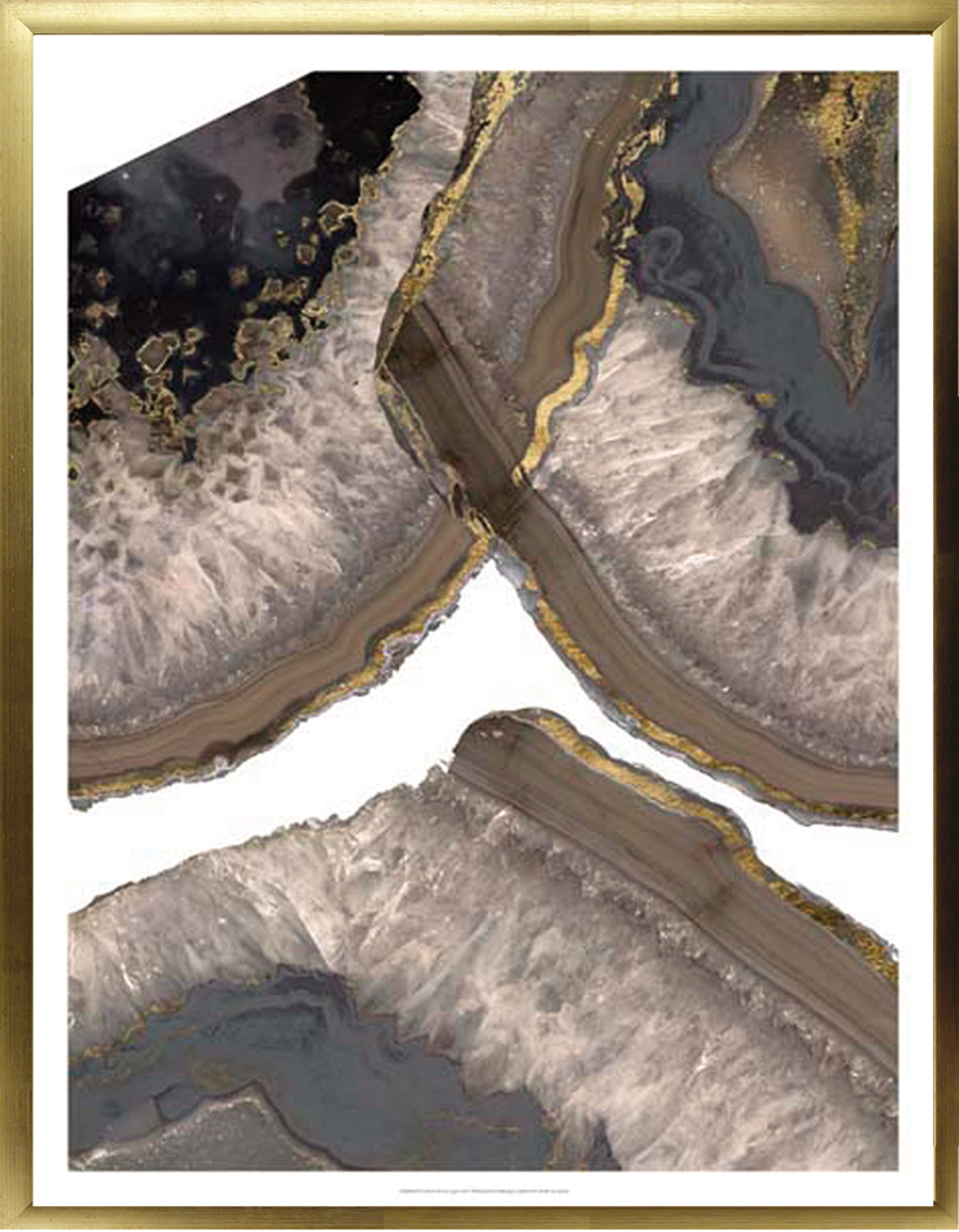 Wandbild MondiArt | GROTTO CRYSTAL | Rahmen gold | M : 70 x 90 cm