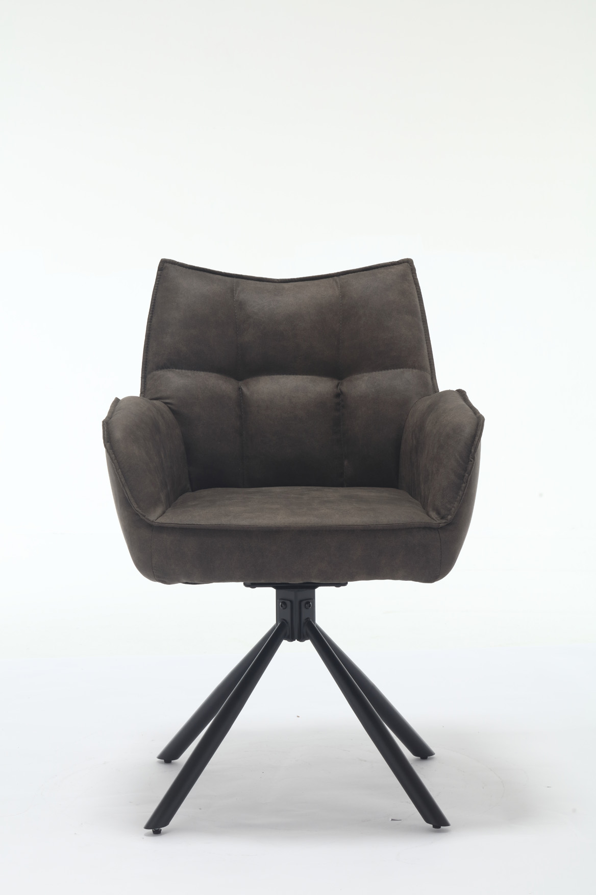 Design-Stuhl MCAS-2 | Federkern | drehbar | Wildlederoptik anthrazit