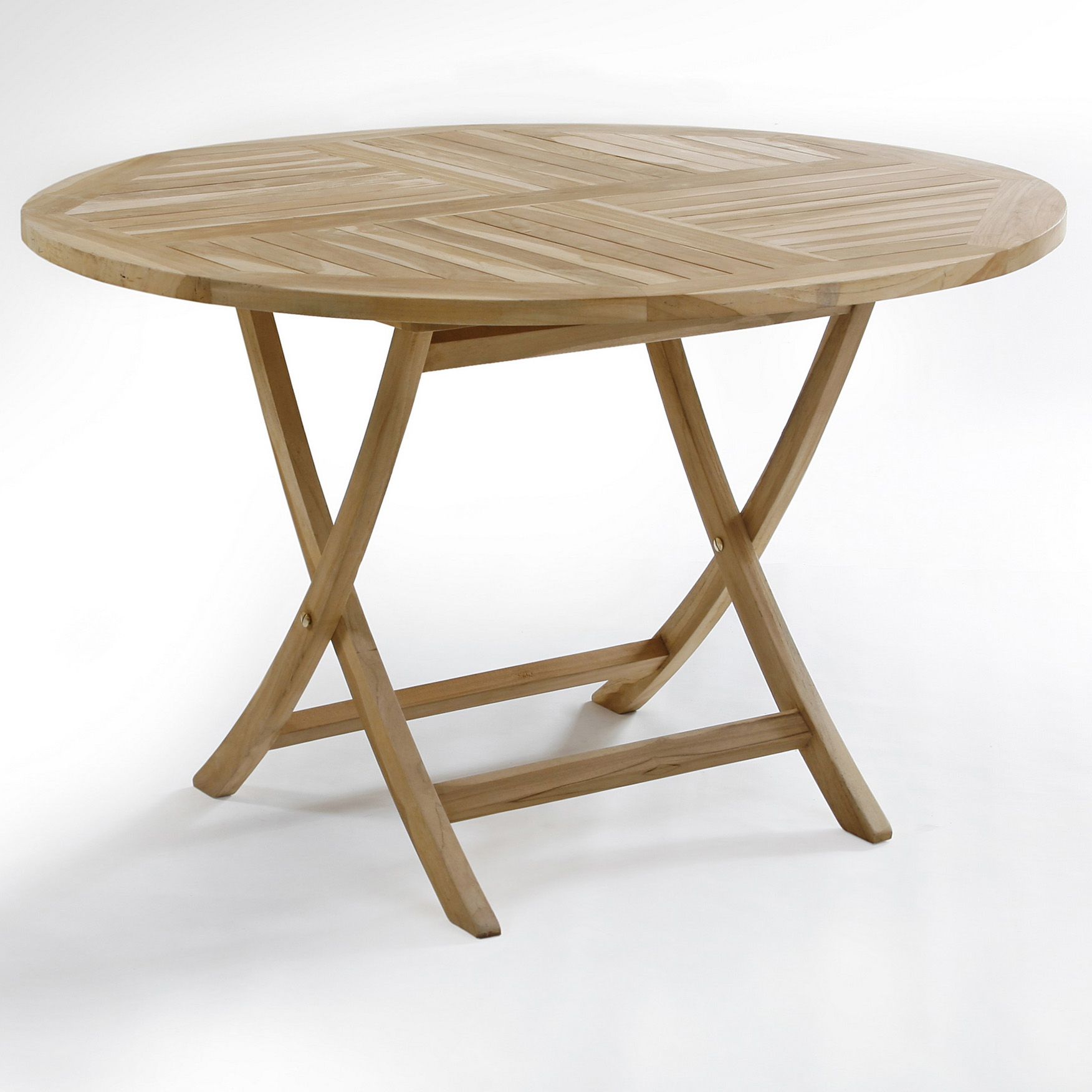 Garten-Esstisch FLEX | Teakholz massiv | rund 90 cm