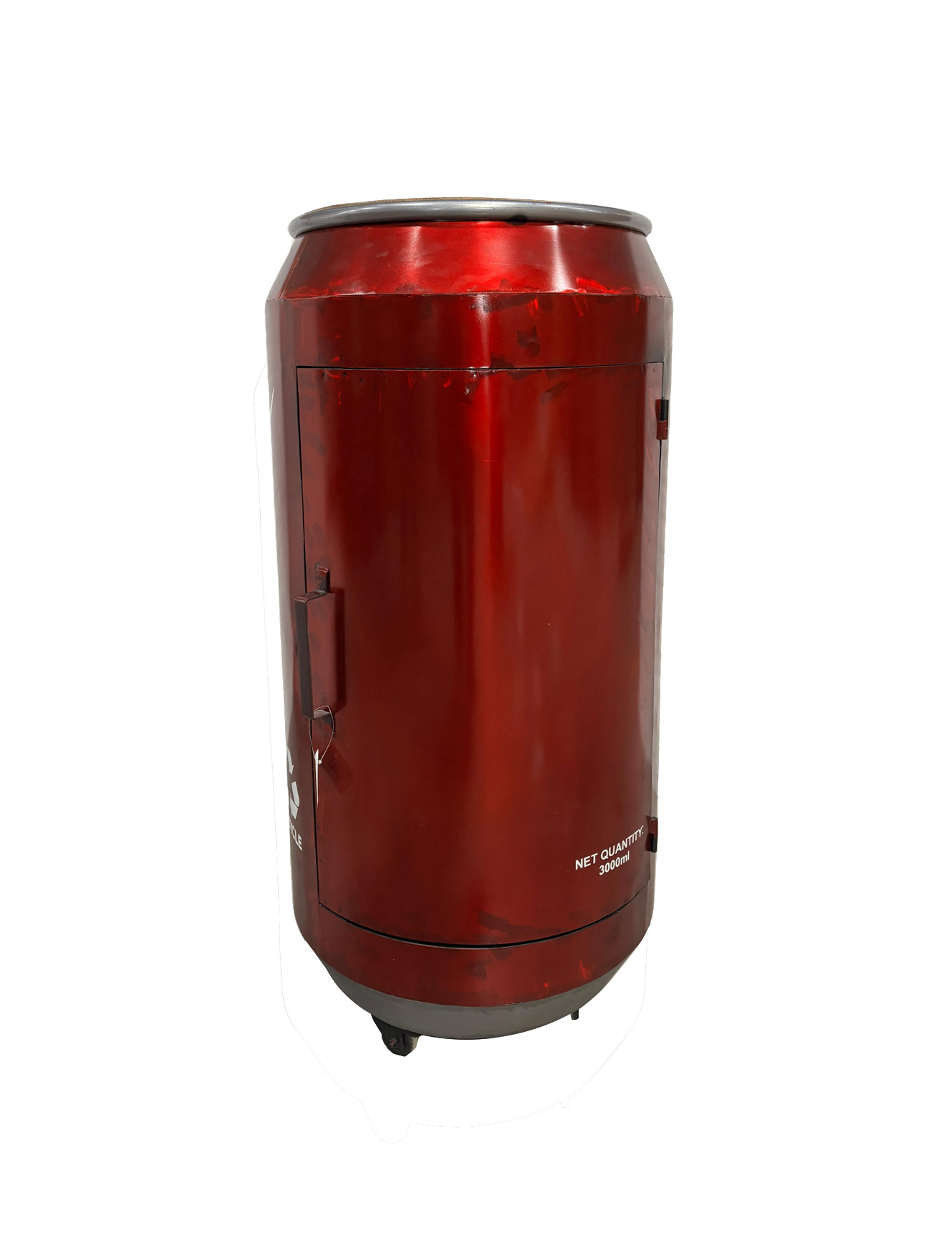 Stehbar COLA-DOSE | Metall vintage rot | Mangoholz