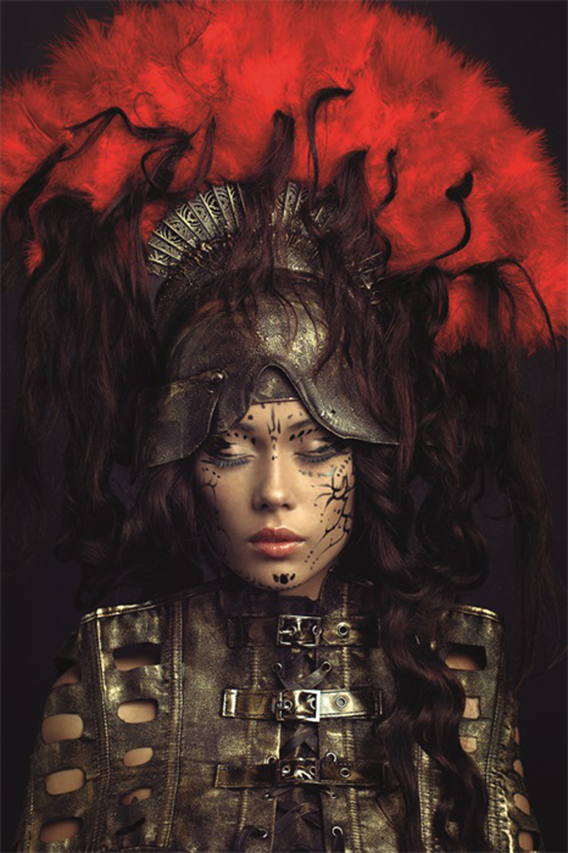 Wandbild MondiArt | FEATHRED HELMET | AluArt glänzend | L: 120 x 180 cm