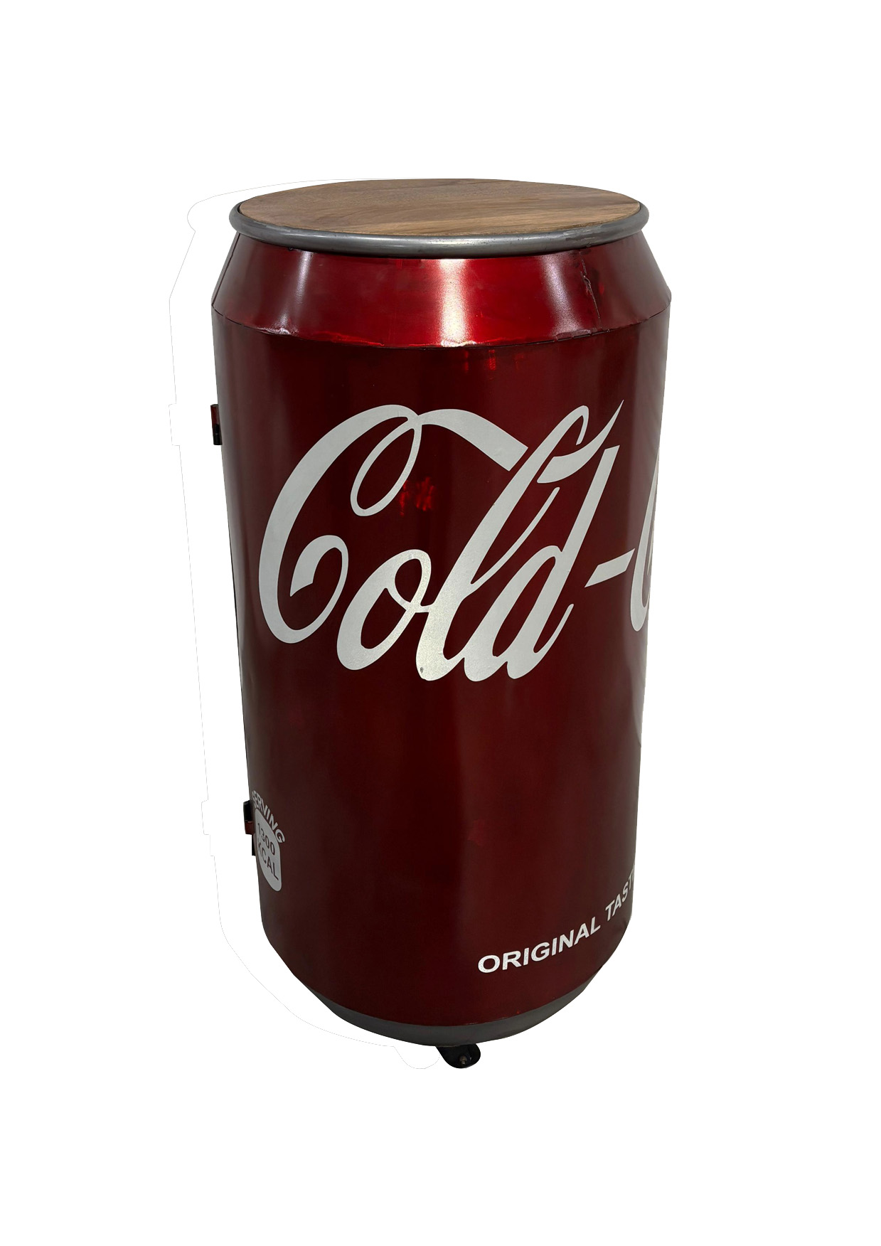 Stehbar COLA-DOSE | Metall vintage rot | Mangoholz